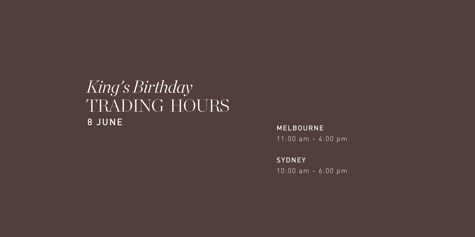 Kings Birthday