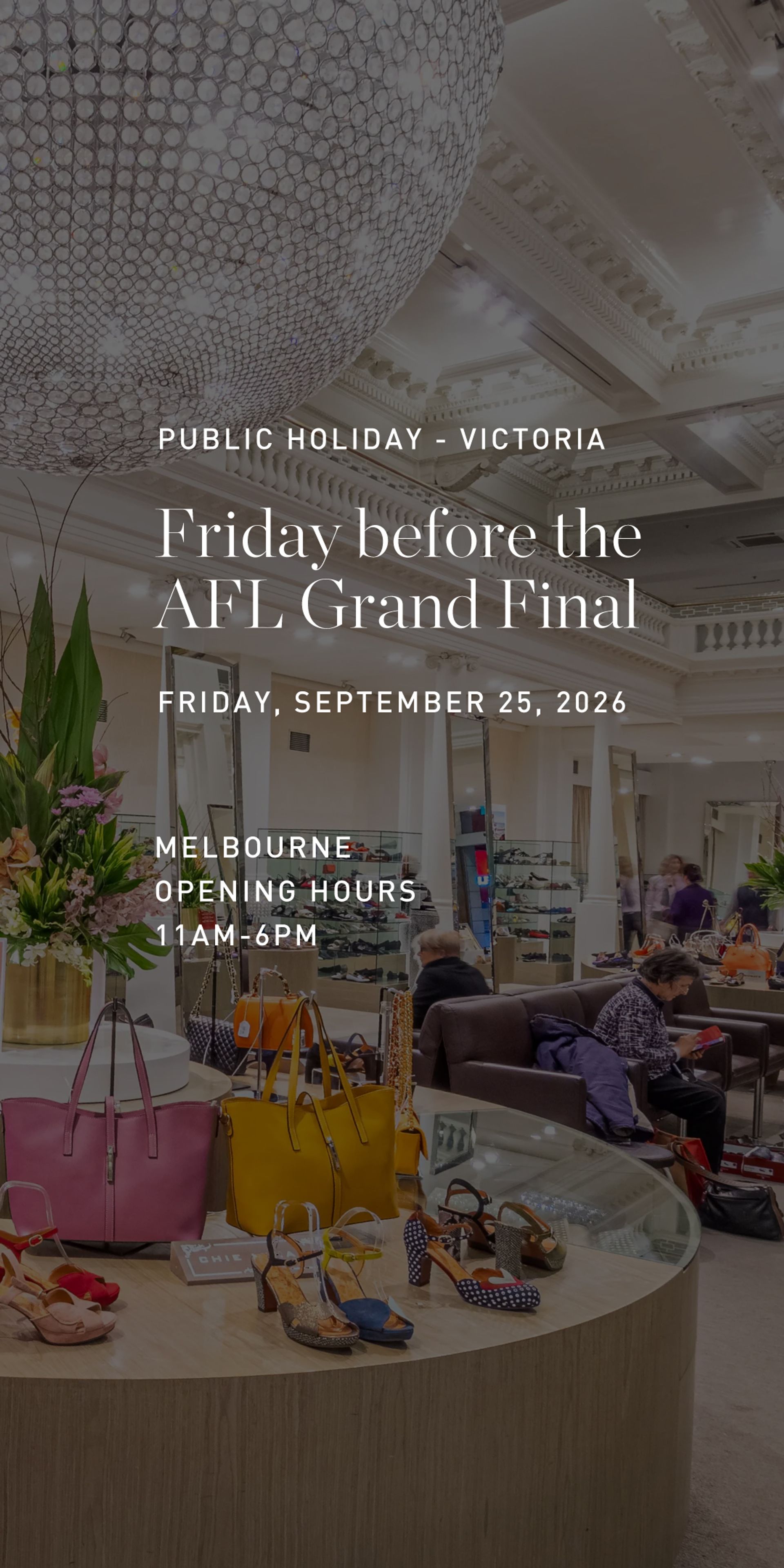 AFL public holiday hours