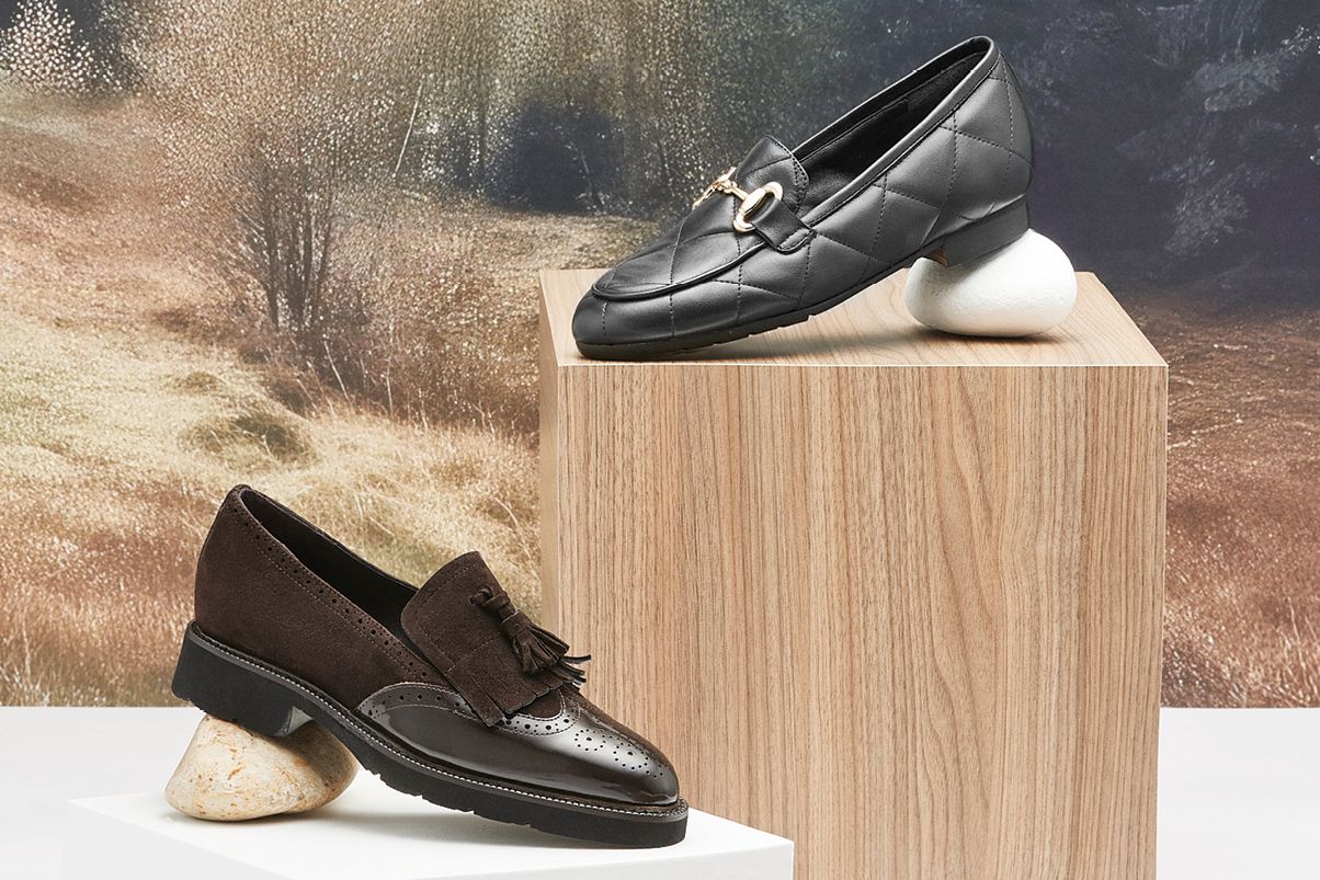 Leather slip on on sale shoes