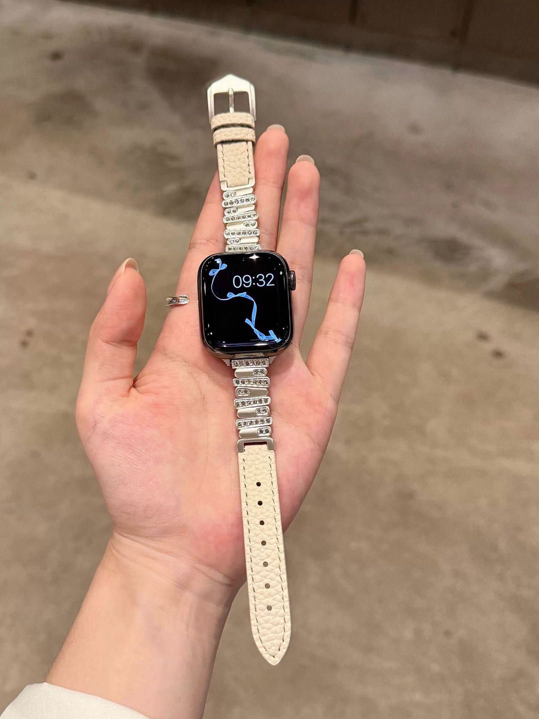 Crystal Buckle Textured Apple Watch Band
