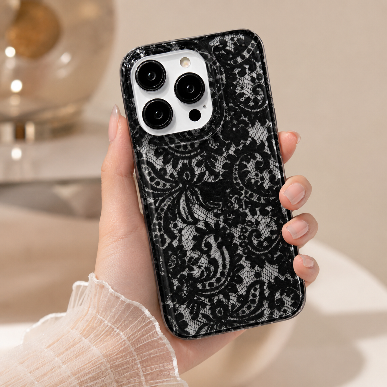 Clear Lace Air Cushion iPhone Case