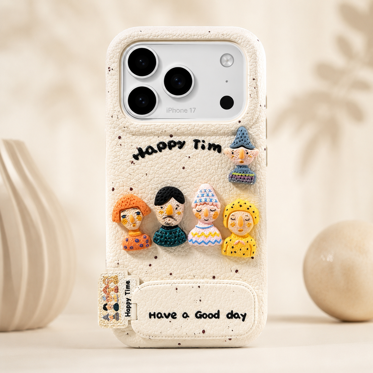 Happy Time 3D Character iPhone Case