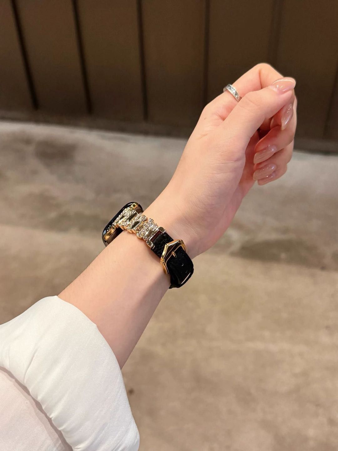 Crystal Buckle Textured Apple Watch Band