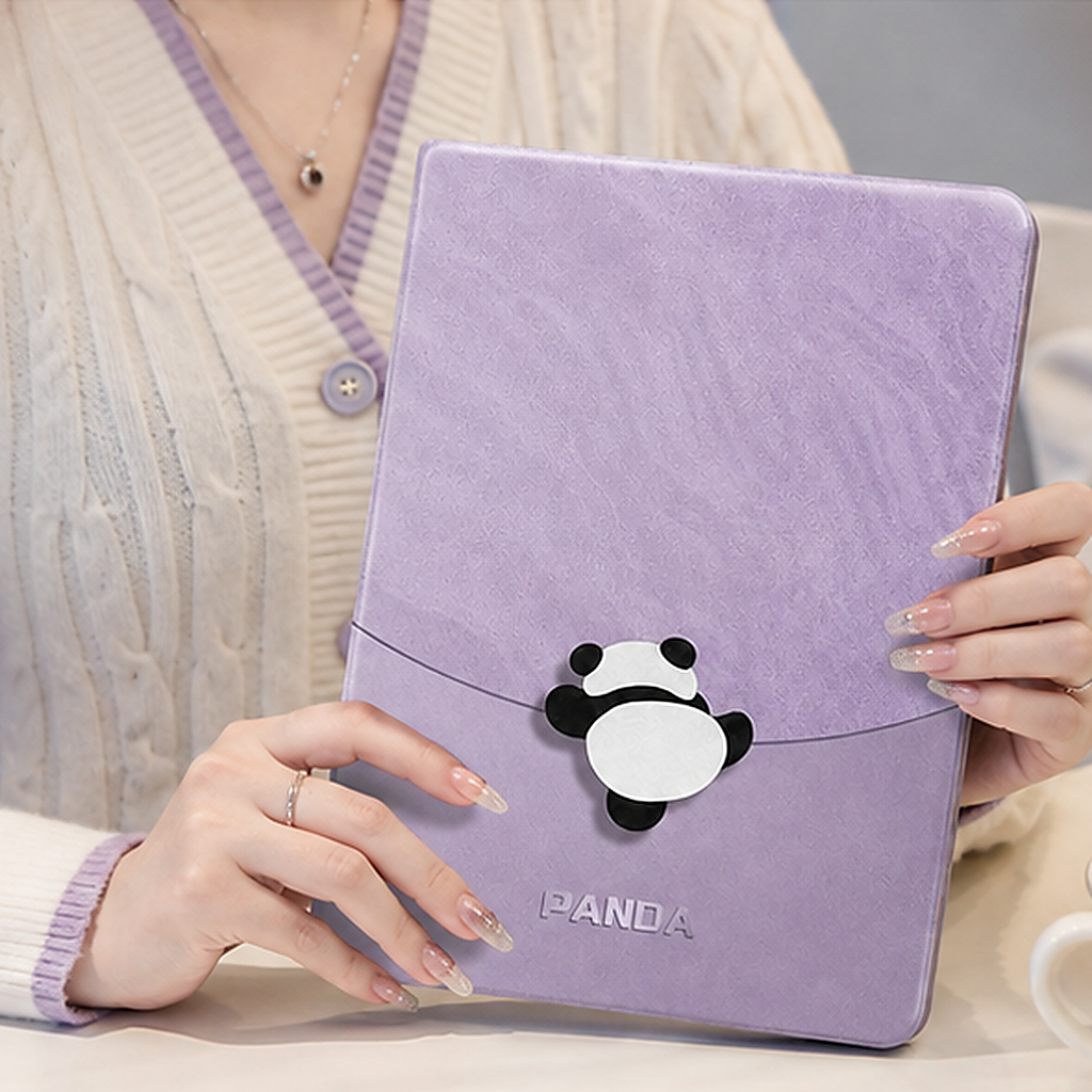 Cute Panda iPad Protective Folio Case