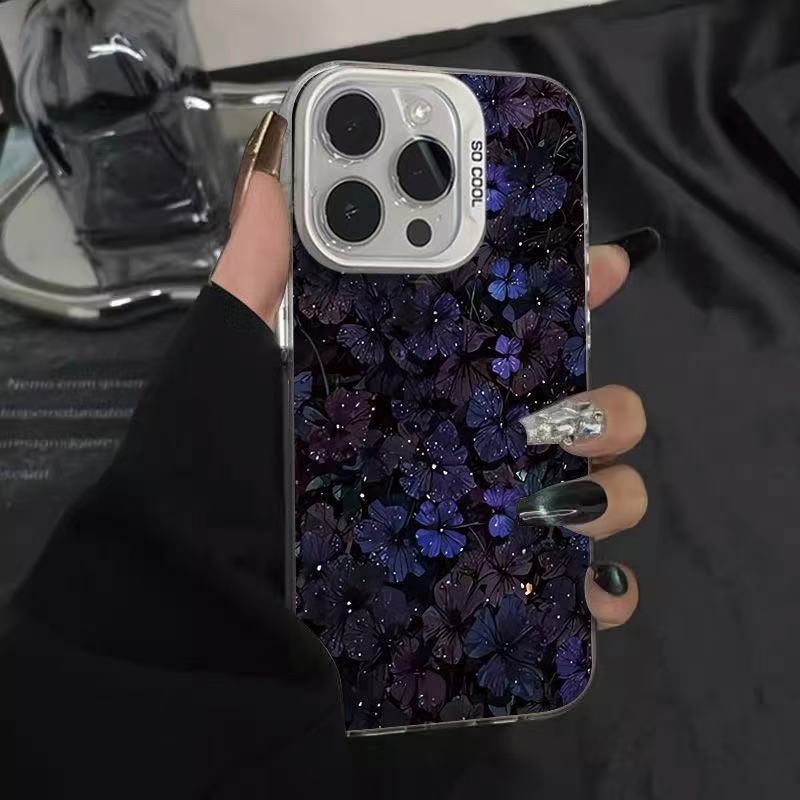 Midnight Purple Floral iPhone Case