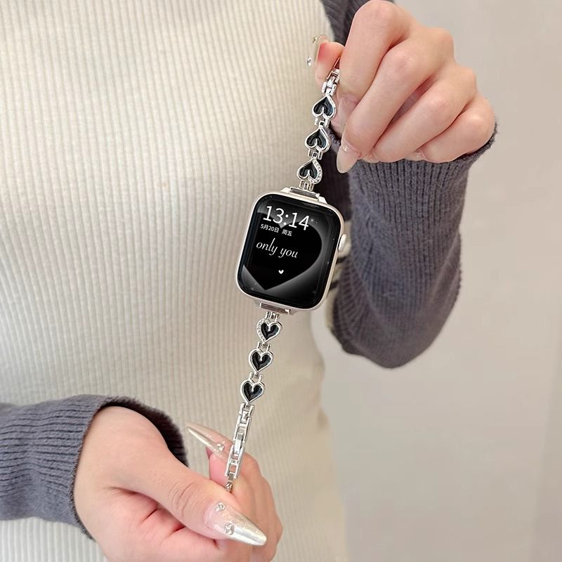 Heart Charm Metal Apple Watch Band