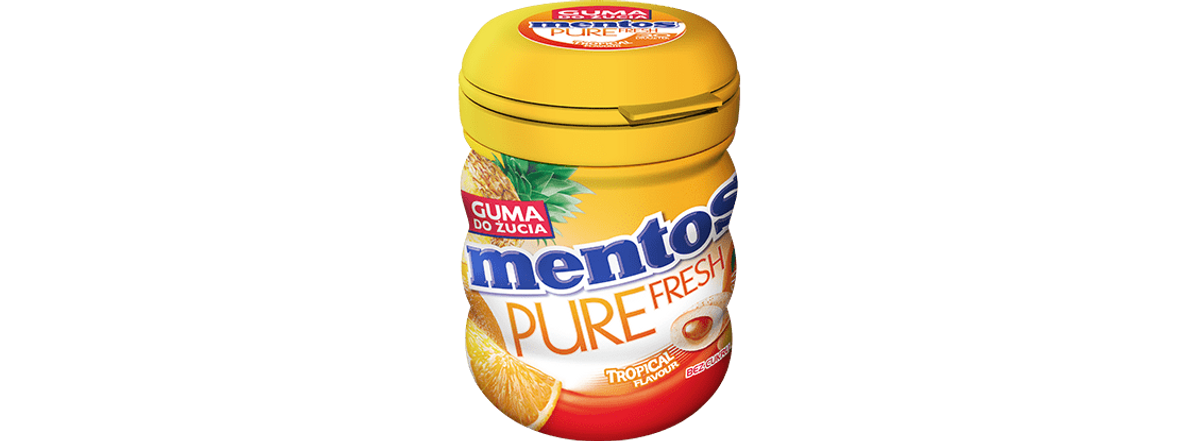 Mentos Pure Fresh Tropical Butelka Mentos Poland 9780