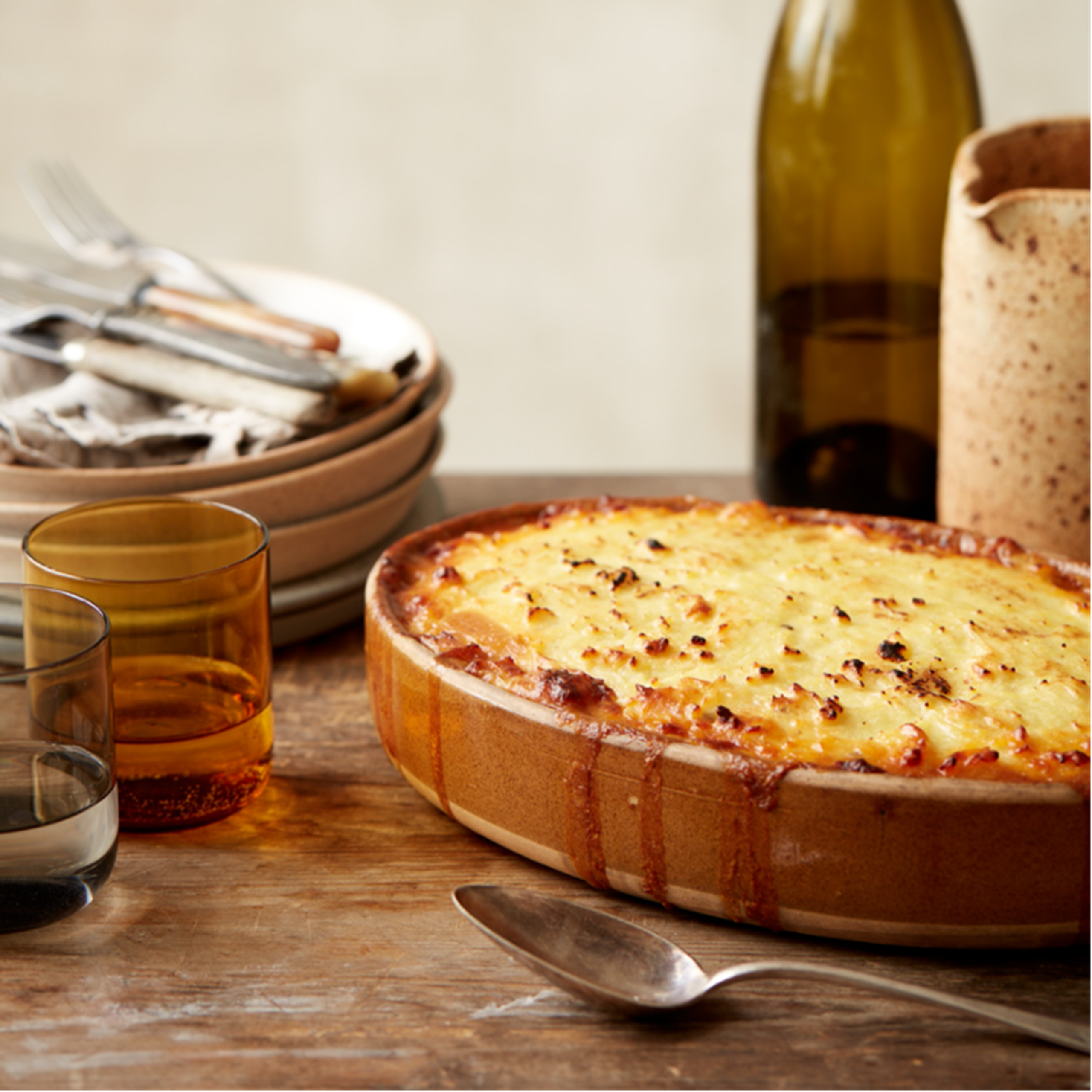 Shepard's pie med linser, gule ærter og salvie