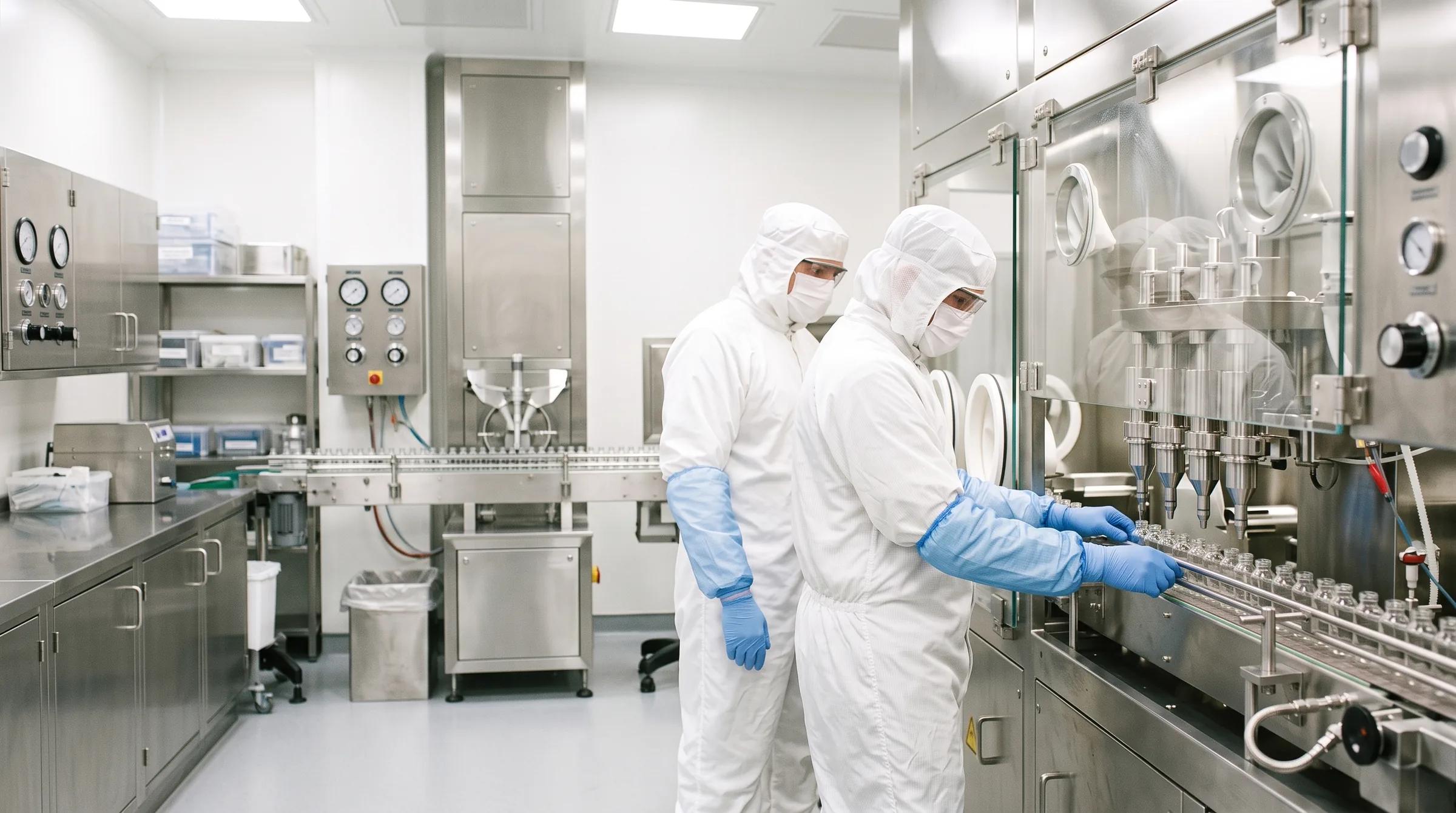 Laboratory scientist examining samples in a culture dish