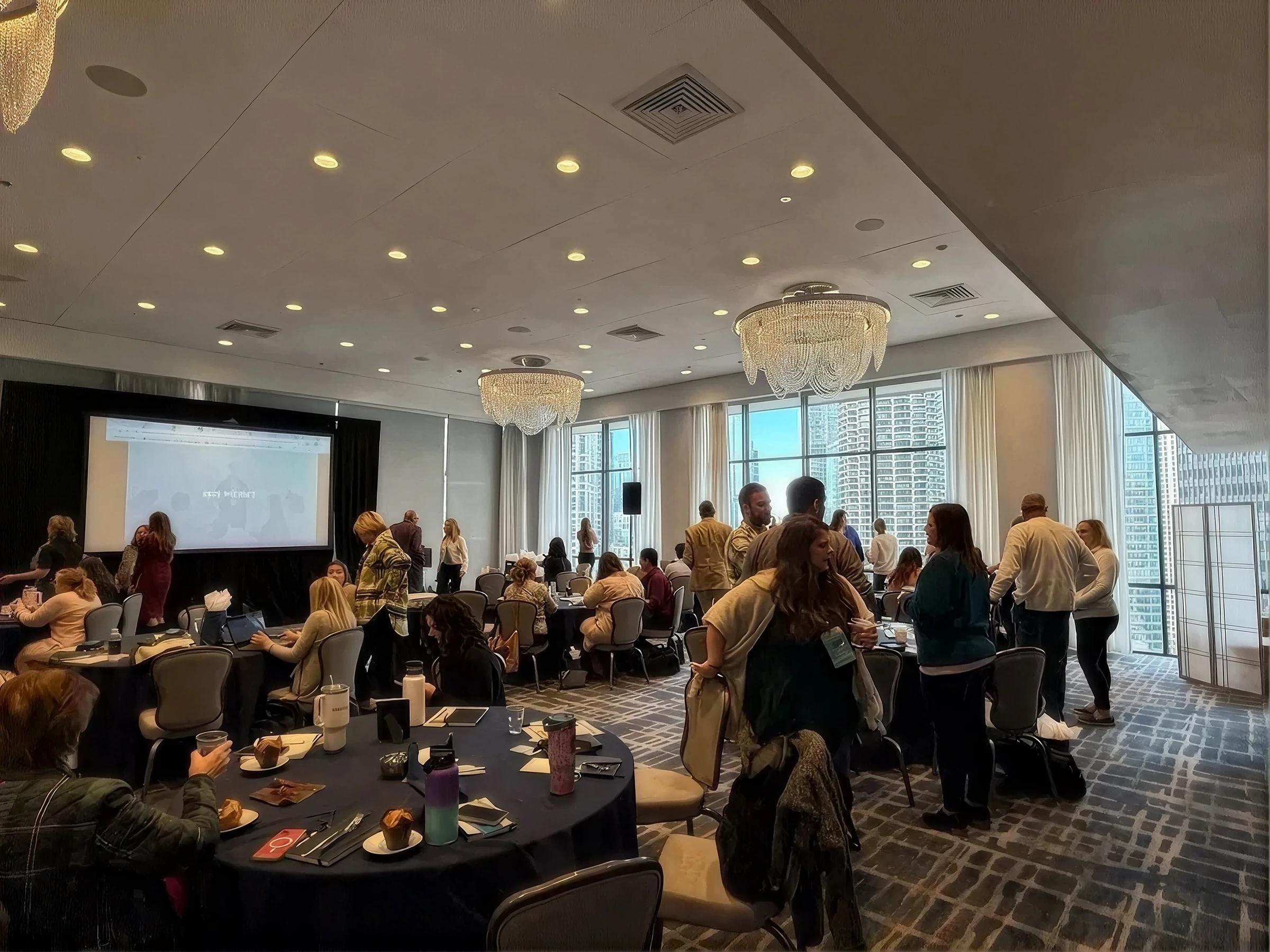 Attendees collaborating during an NXTThing workshop