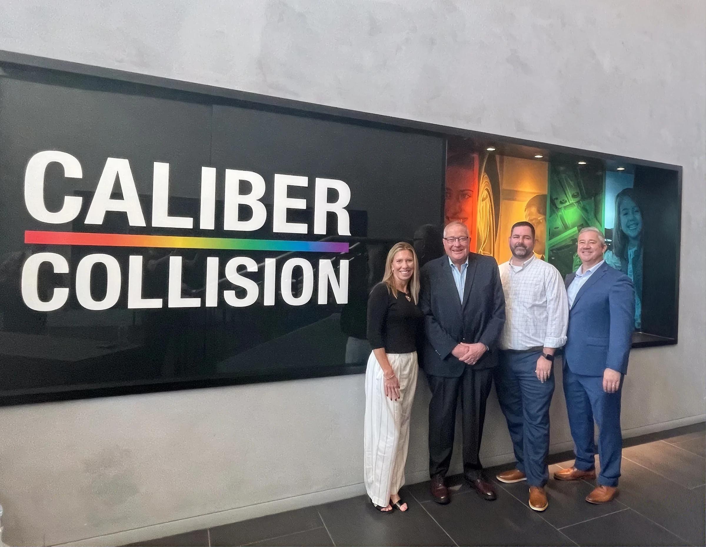 Talent leaders gathering at a Caliber Collision event