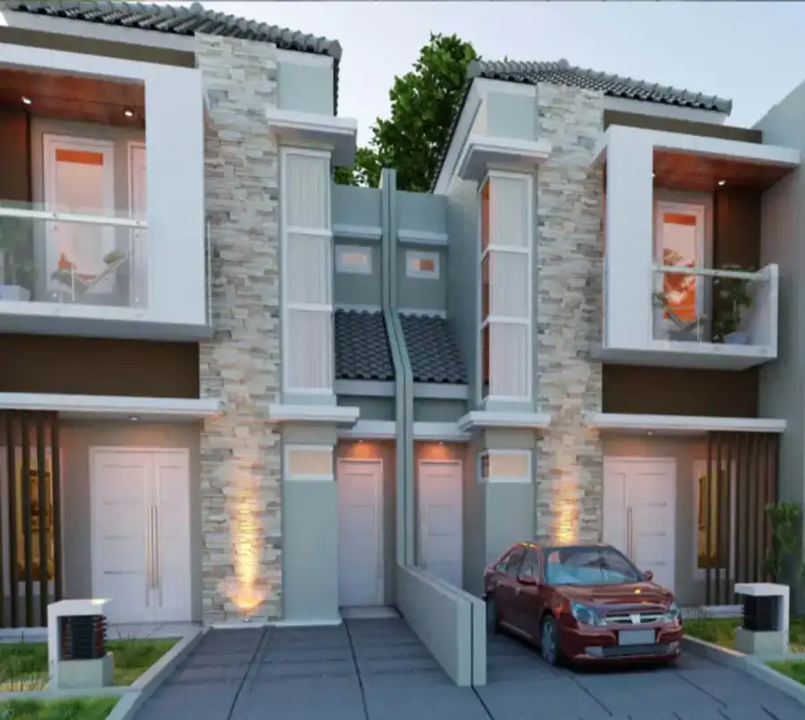 perumahan panorama bintaro - tampak depan dengan tipe 100/98 2 lantai 