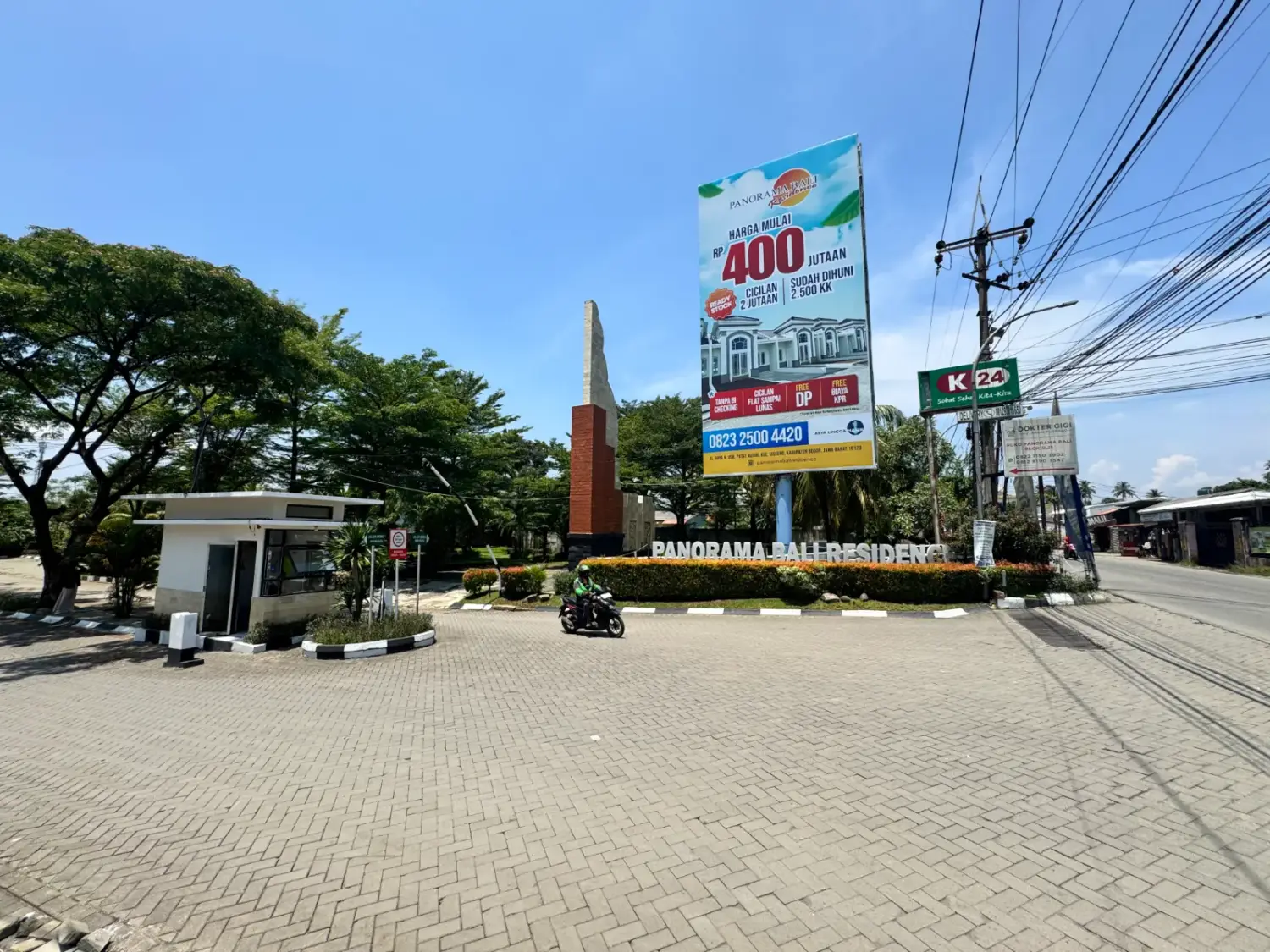 pintu masuk atau gateway panorama bali residence