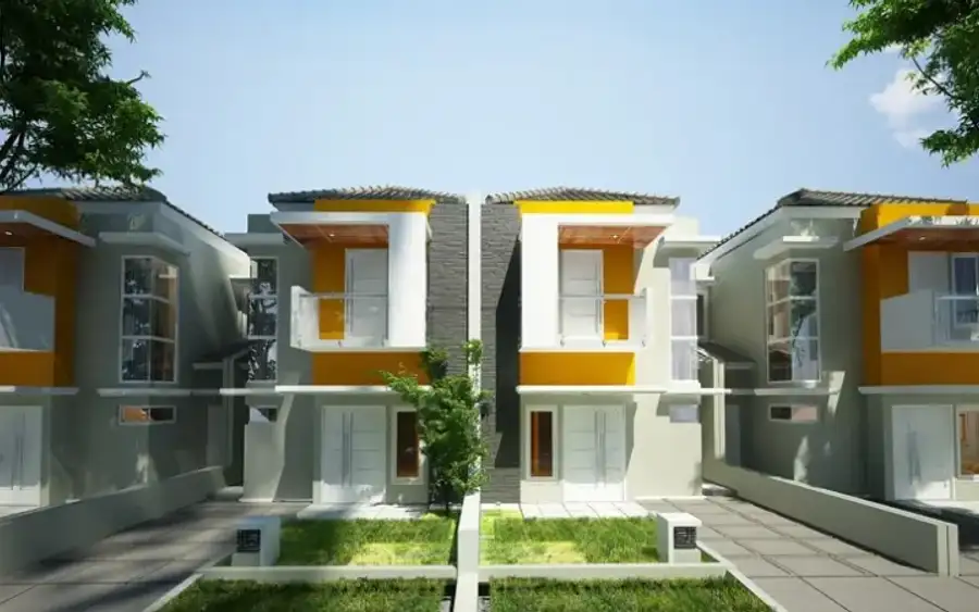 perumahan panorama bintaro - tampak depan dengan tipe 90/84 2 lantai 