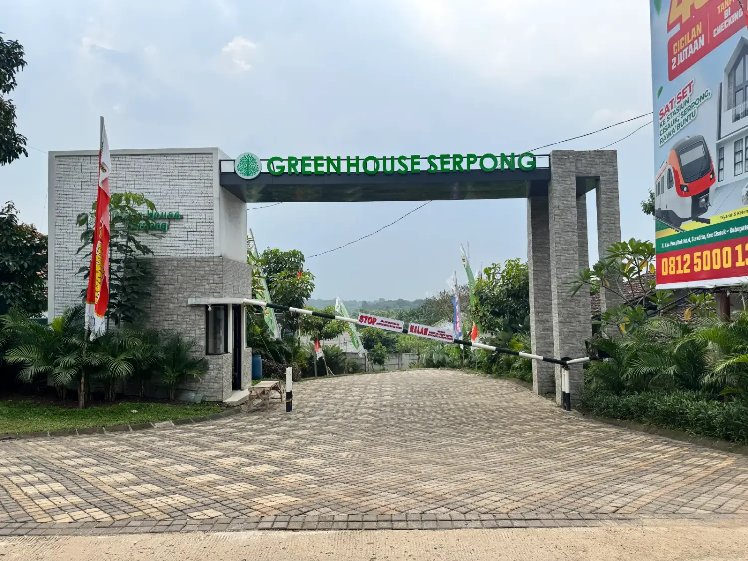 green house serpong akses pintu masuk