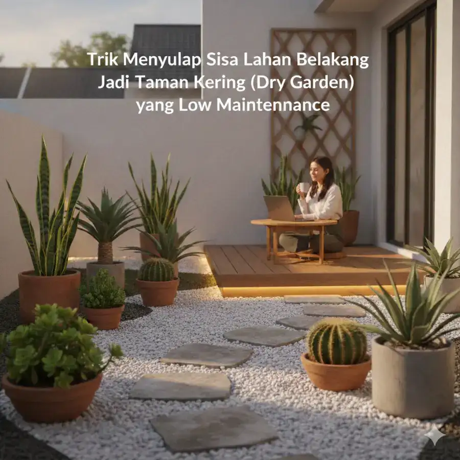 Sisa Lahan Belakang Jadi Beban? Sulap Jadi Dry Garden Estetik yang Low Maintenance! - Panorama Bali Residence