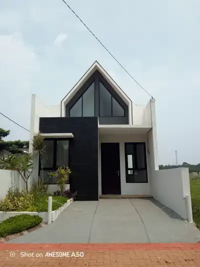 rumah tipe 40/65 garden house serpong tampak depan
