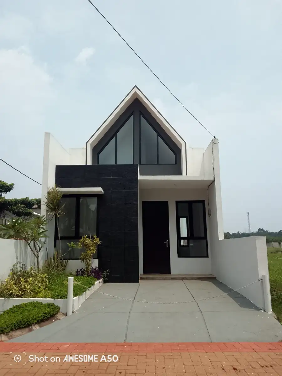 rumah tipe 40/65 garden house serpong tampak depan