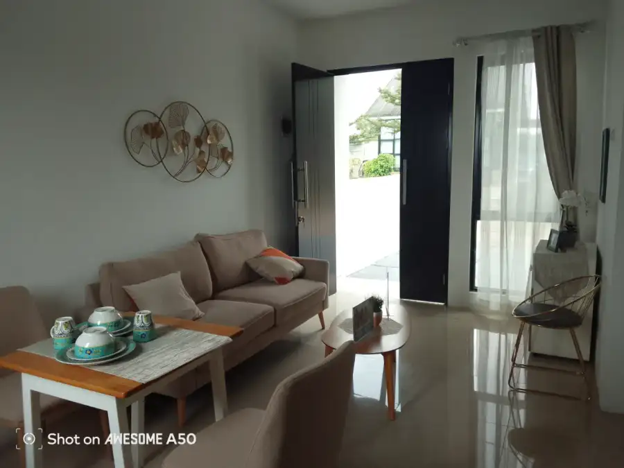 rumah tipe 65/72 garden house serpong tampak depan