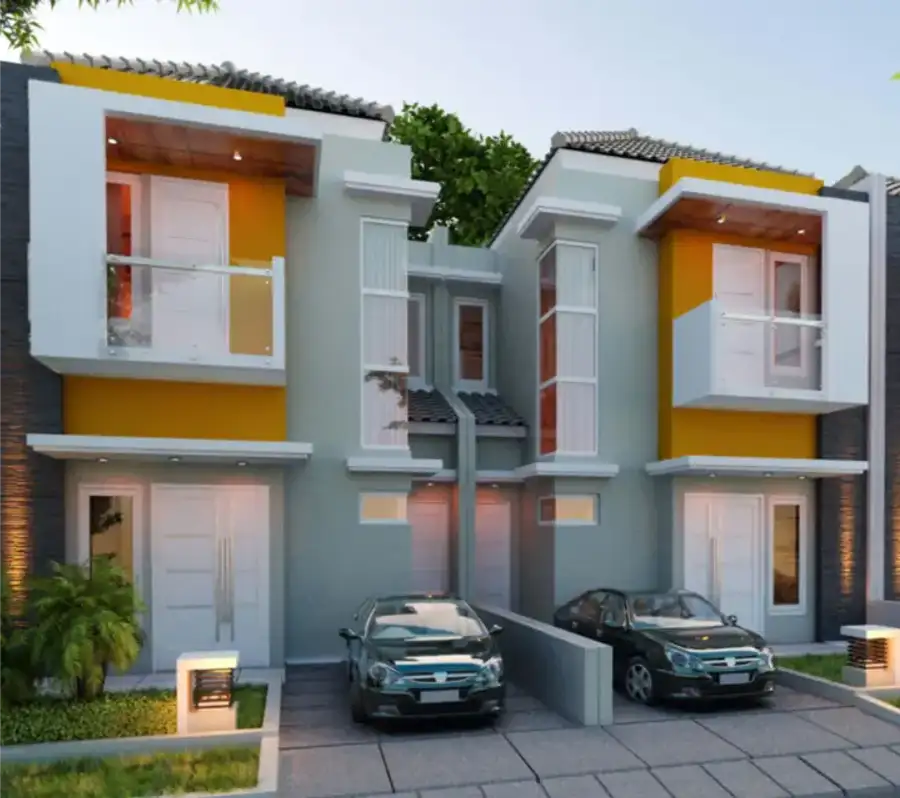 perumahan panorama bintaro - tampak depan dengan tipe 90/84 2 lantai 