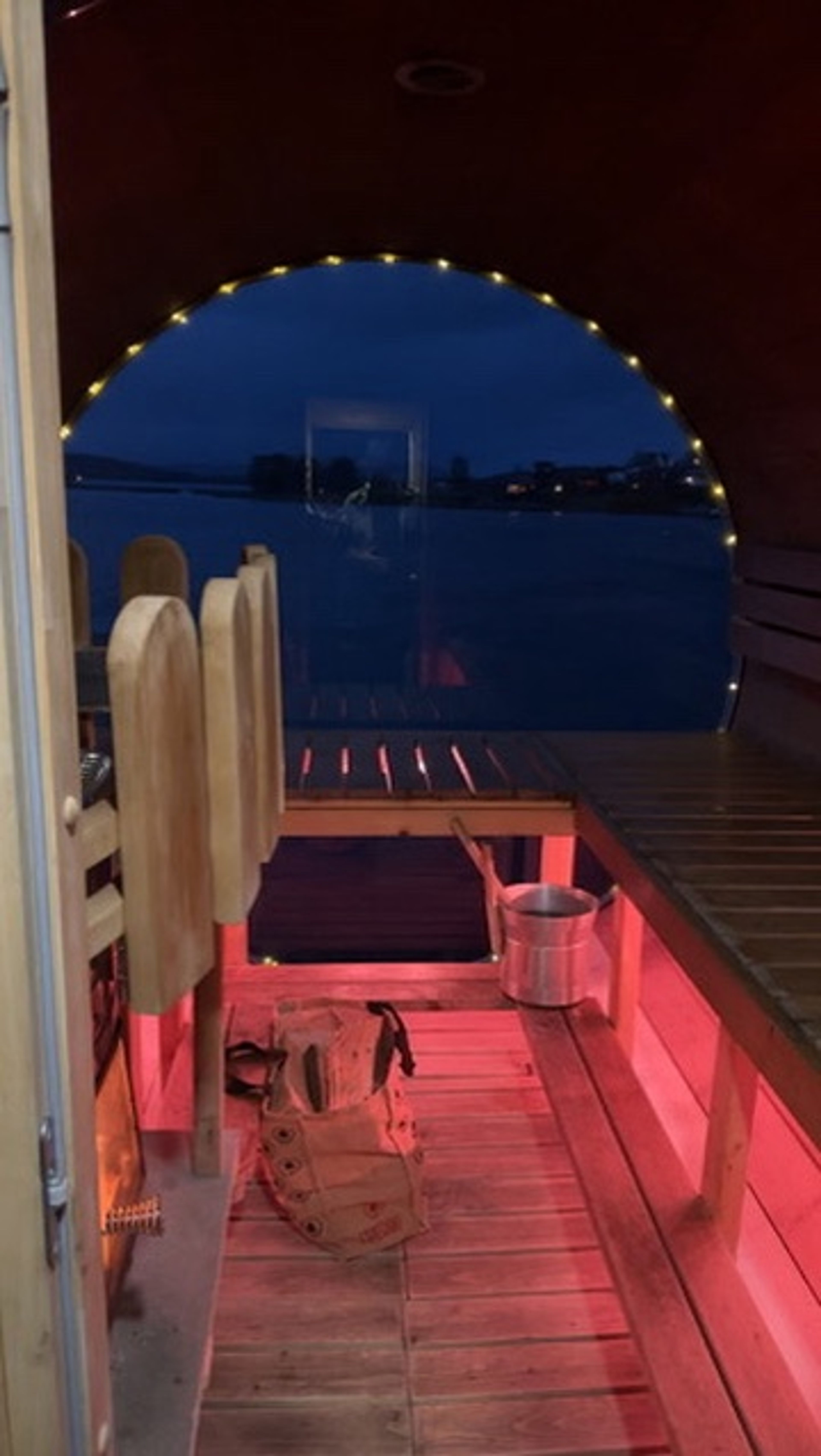 Kveldsstemning i saunaen