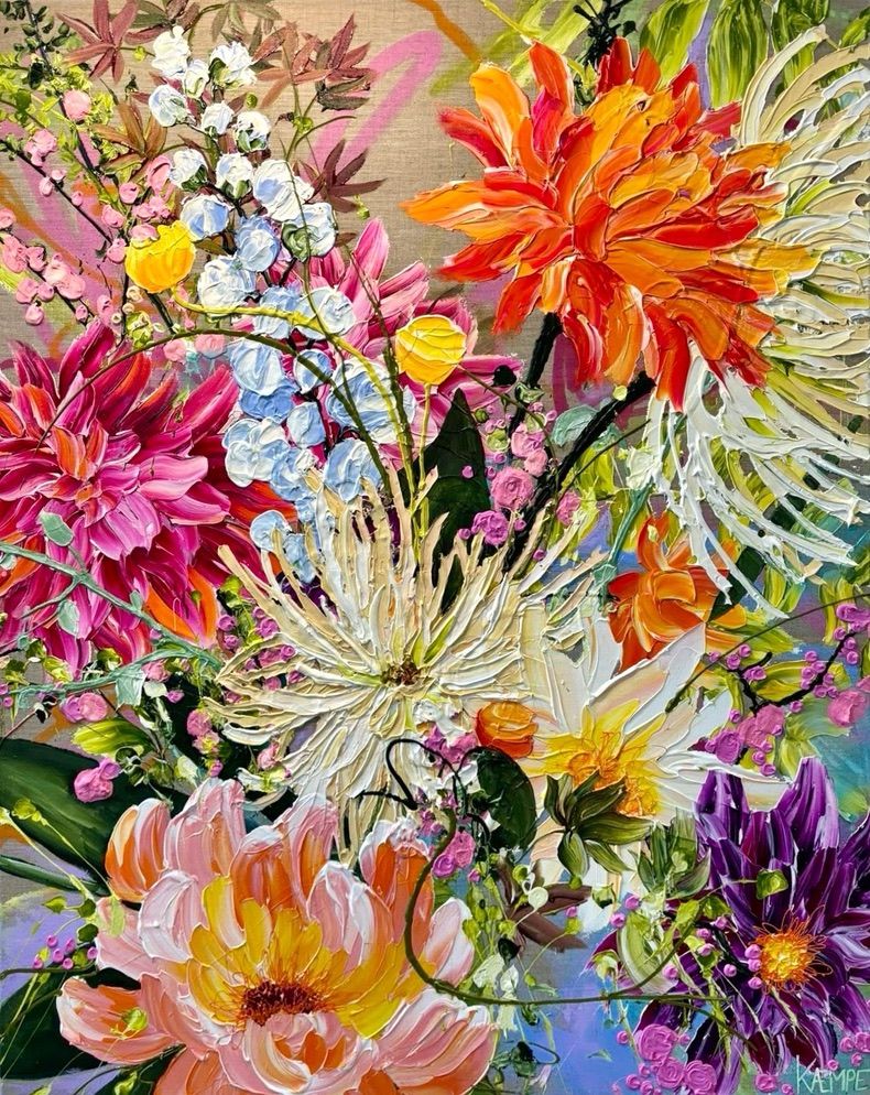 smukt blomster billede i mange farver 