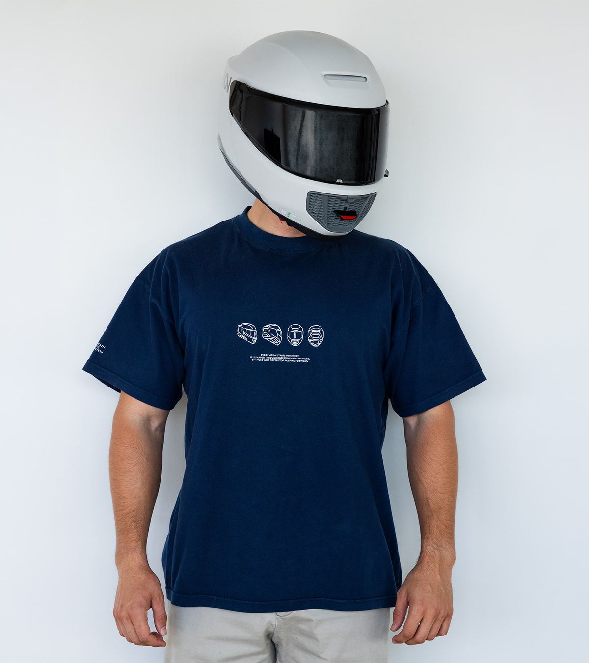 ZYON navy short-sleeve tee — front