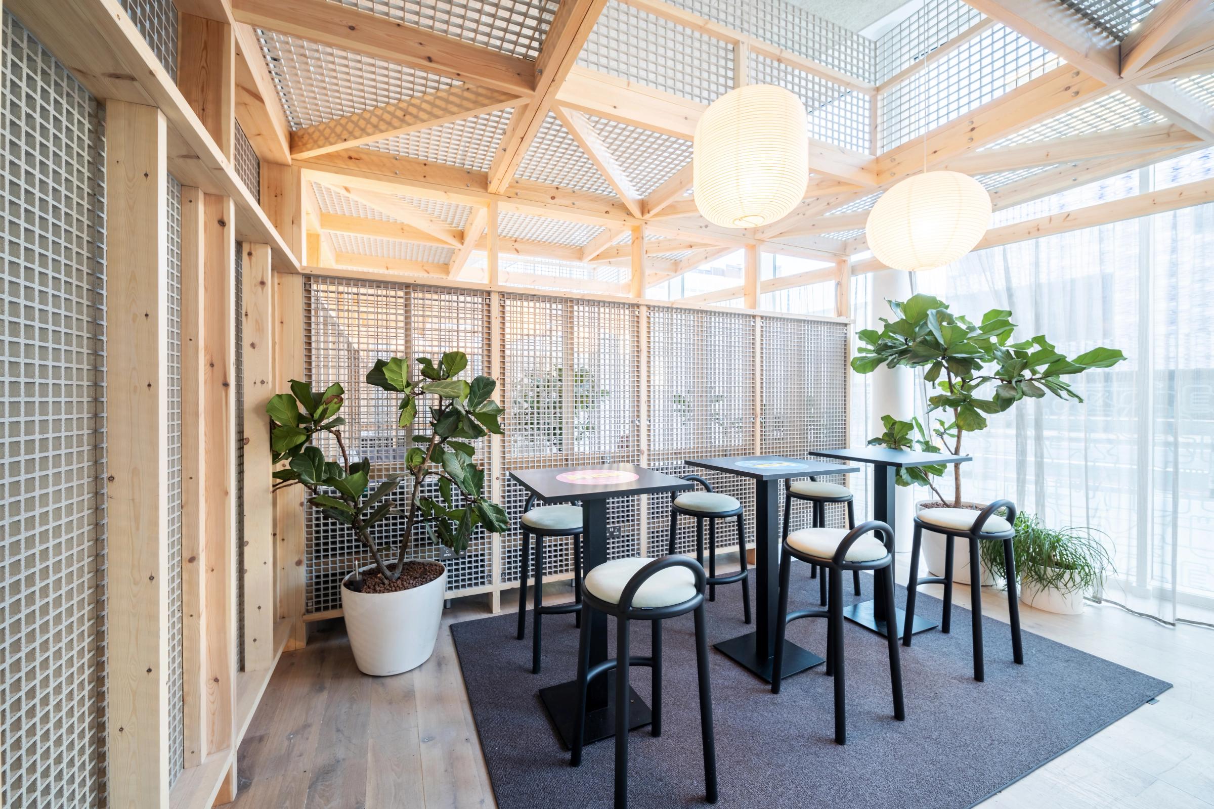 Some members of Arc Design Studio gathered around some work