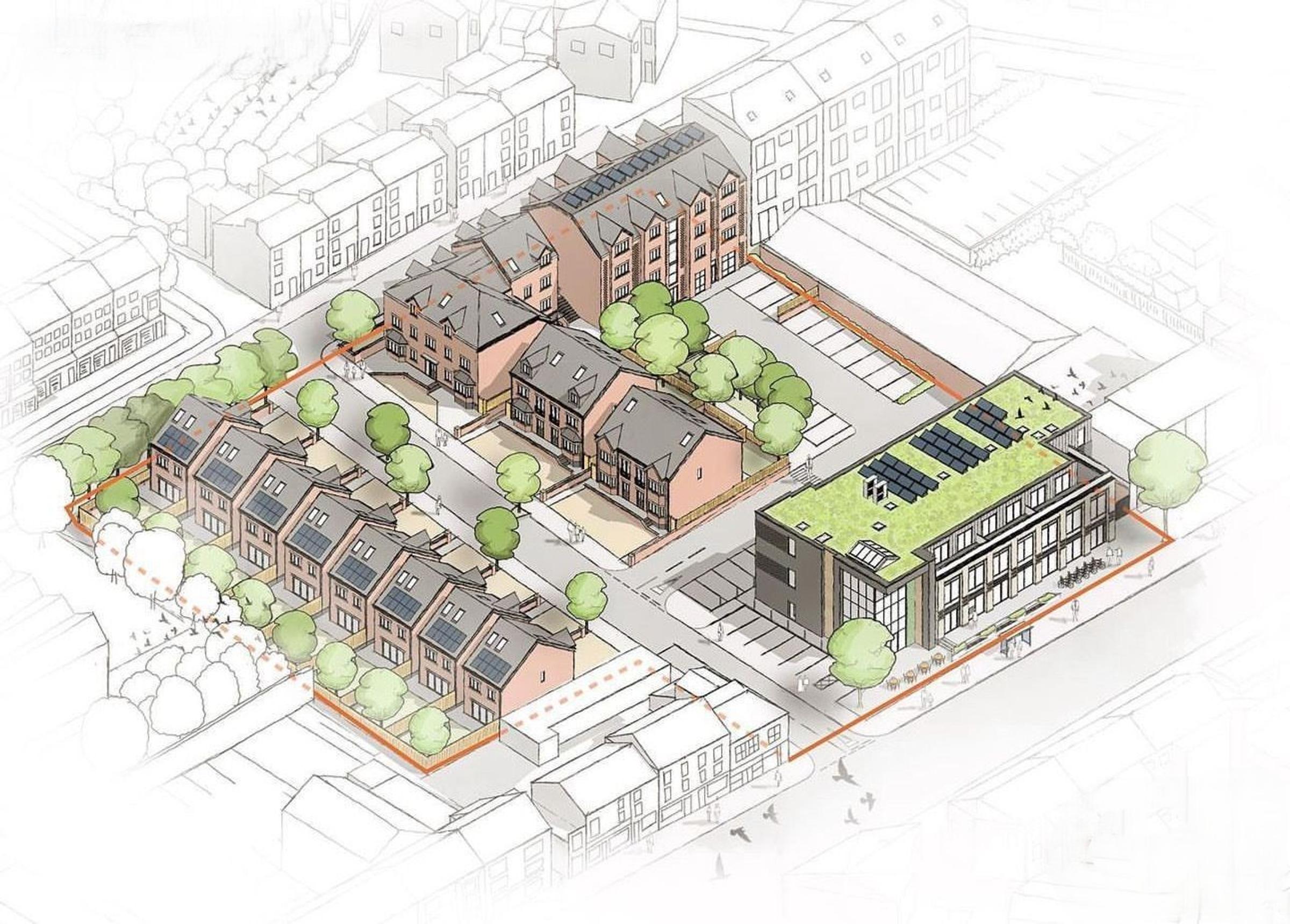 Some members of Arc Design Studio gathered around some work