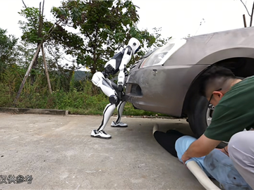 Unitree shows humanoid robot lifting a car in rescue demo