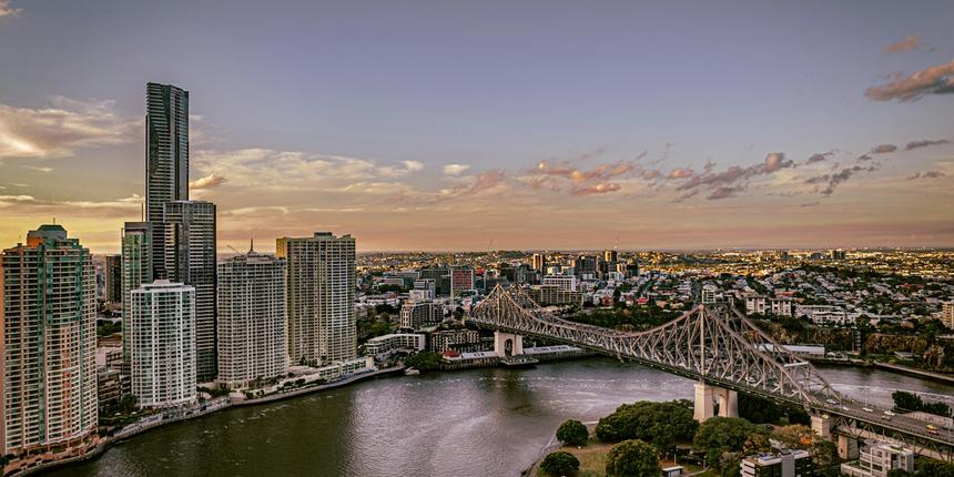 Brisbane apartment construction site, August 2026