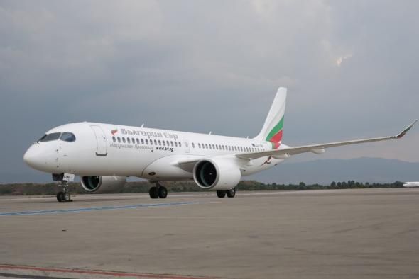 Летище София домакинства състезание по силово дърпане на Airbus A220