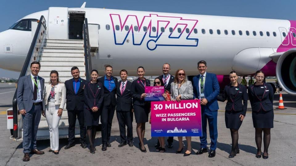 Wizz Air е превозил 30 милиона пътници през Летище София