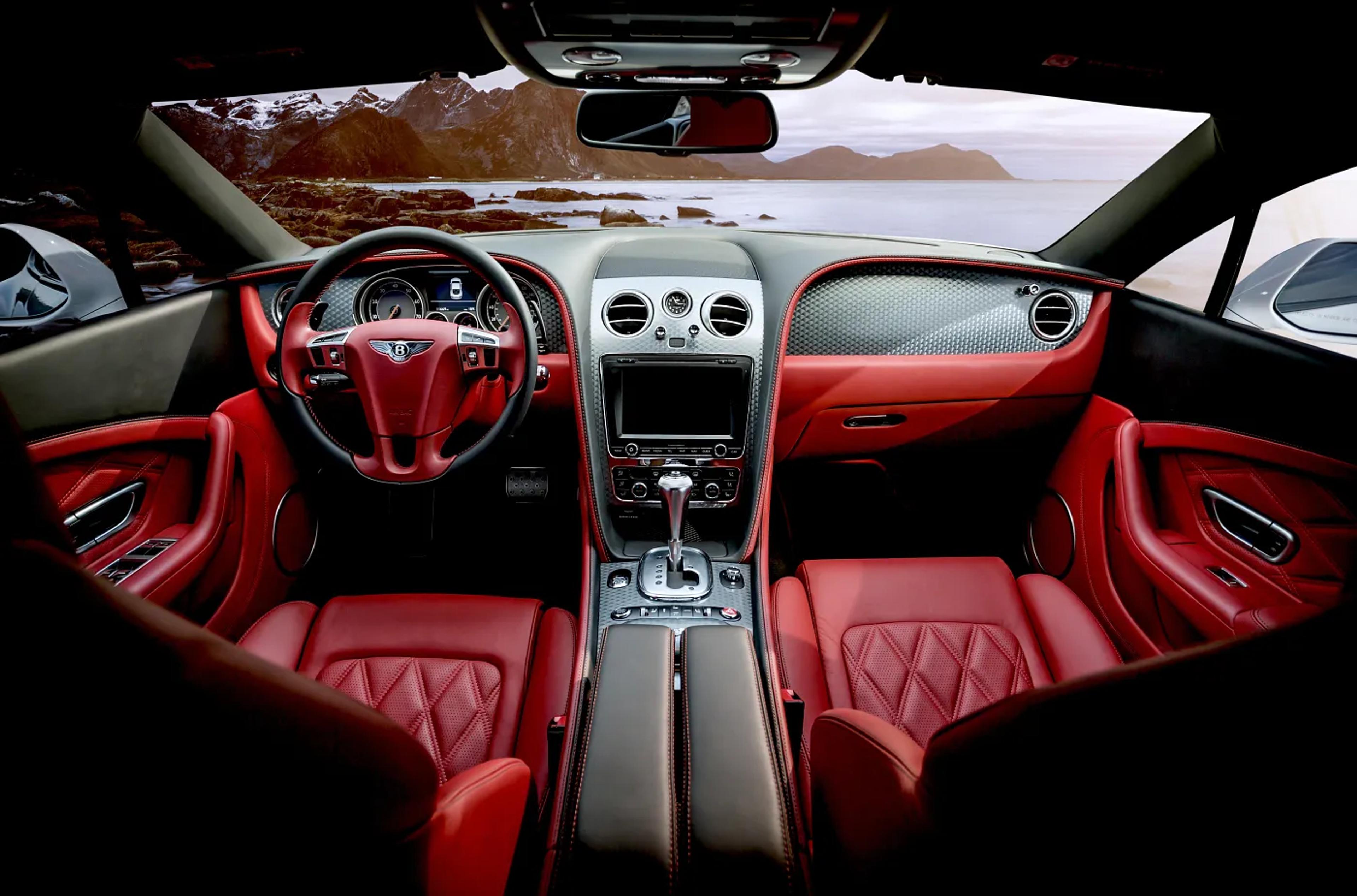 Interior of a supercar