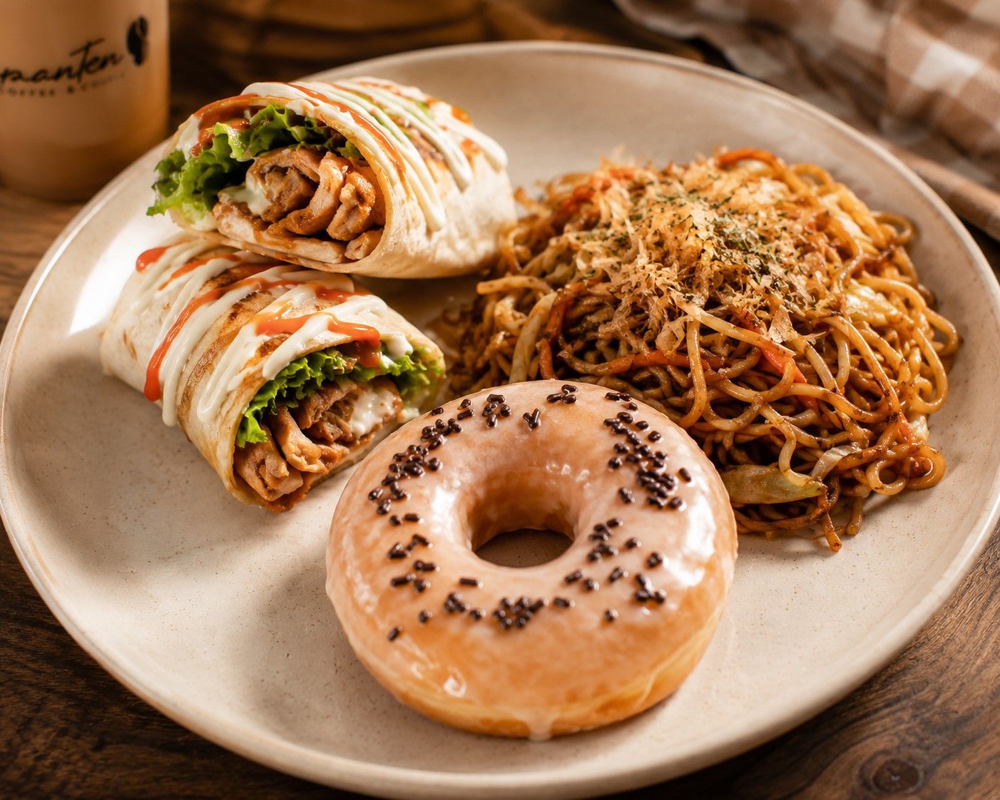 Kebab Mini, Donut Glazzy, Omusoba