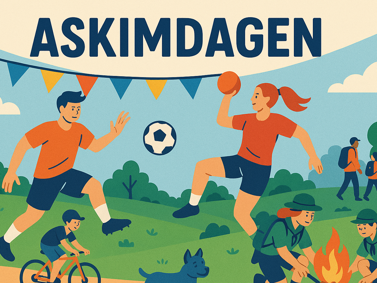 Tegnet plakat til reklame for Askimdagen