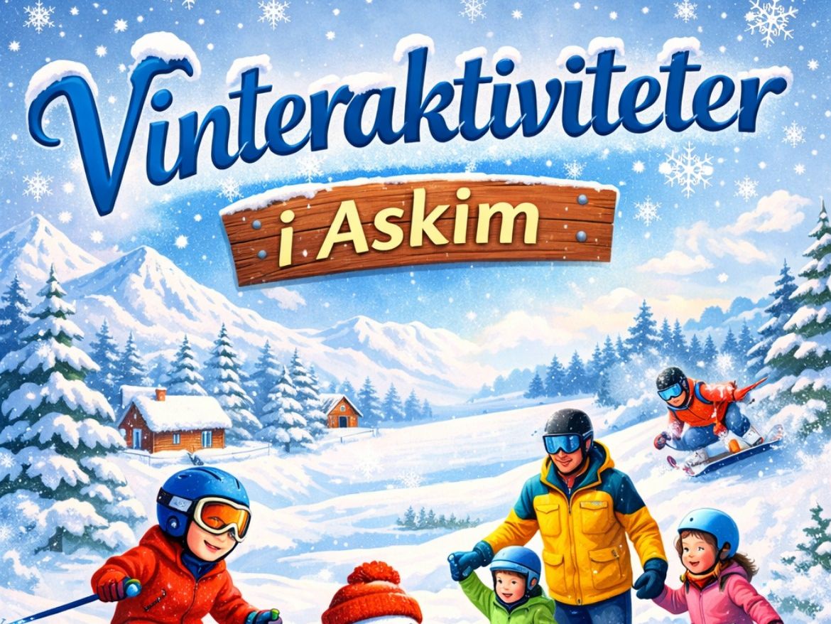 Plakat med vinteraktiviteter