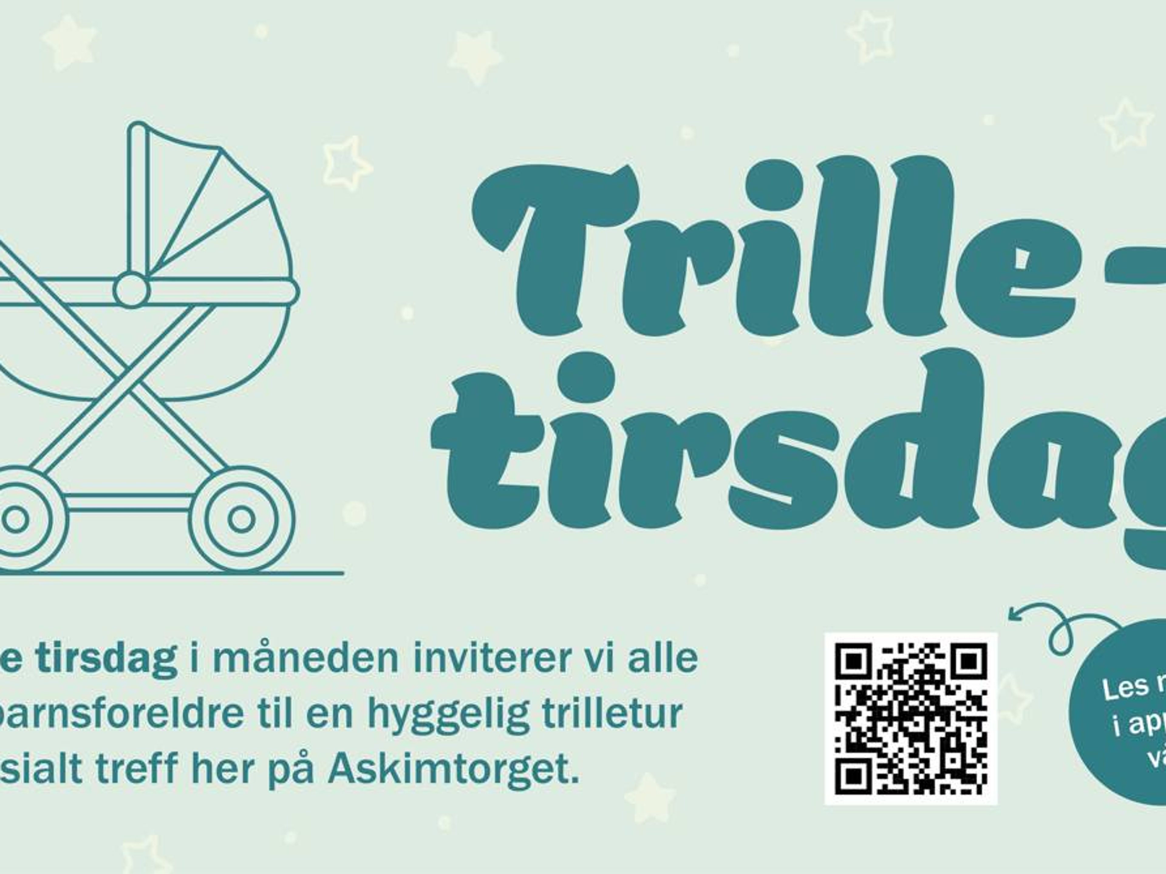 Plakat med barnevogn