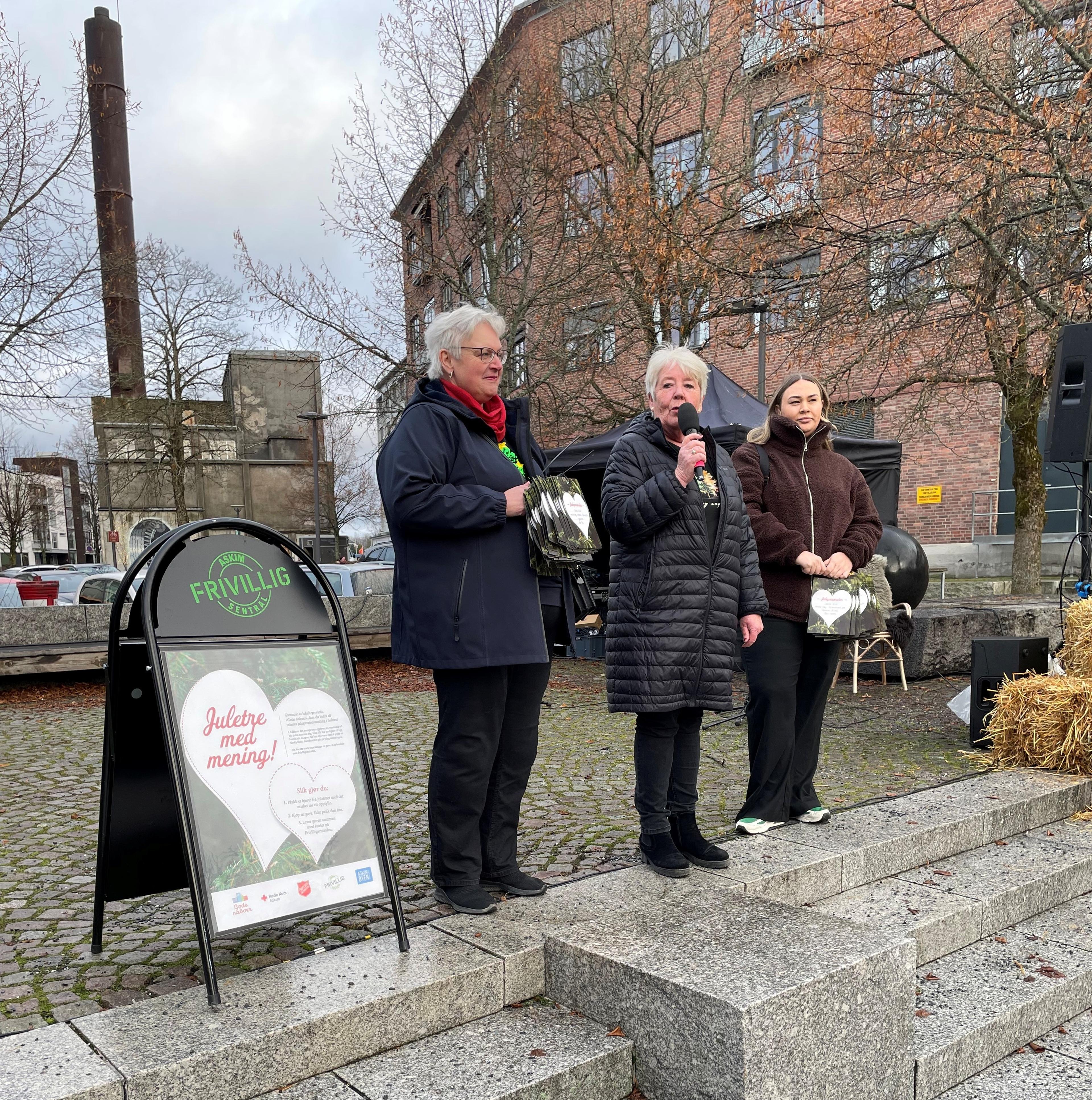 Tre damer i byrommet