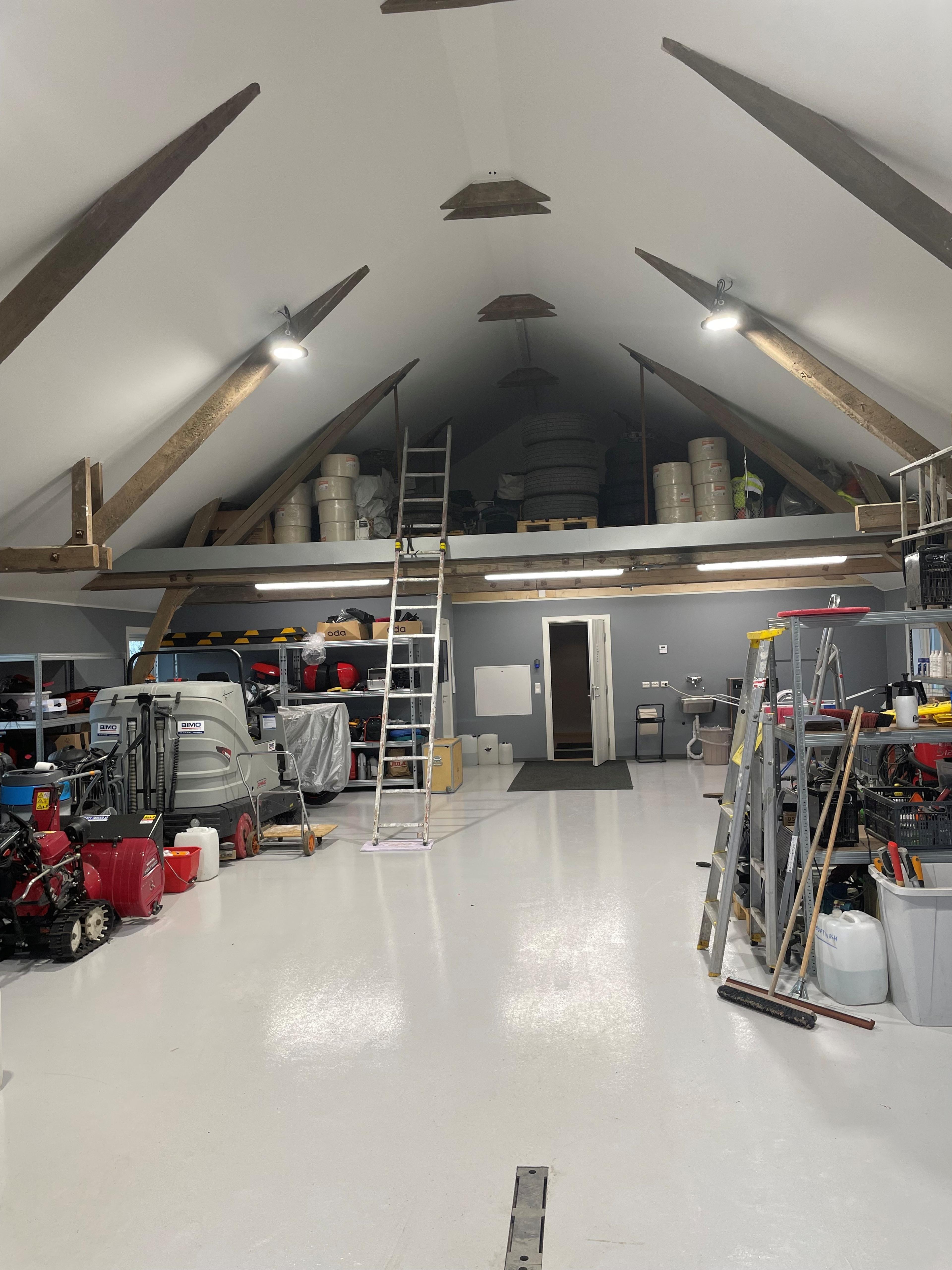 Oversiktsbilde av verksted