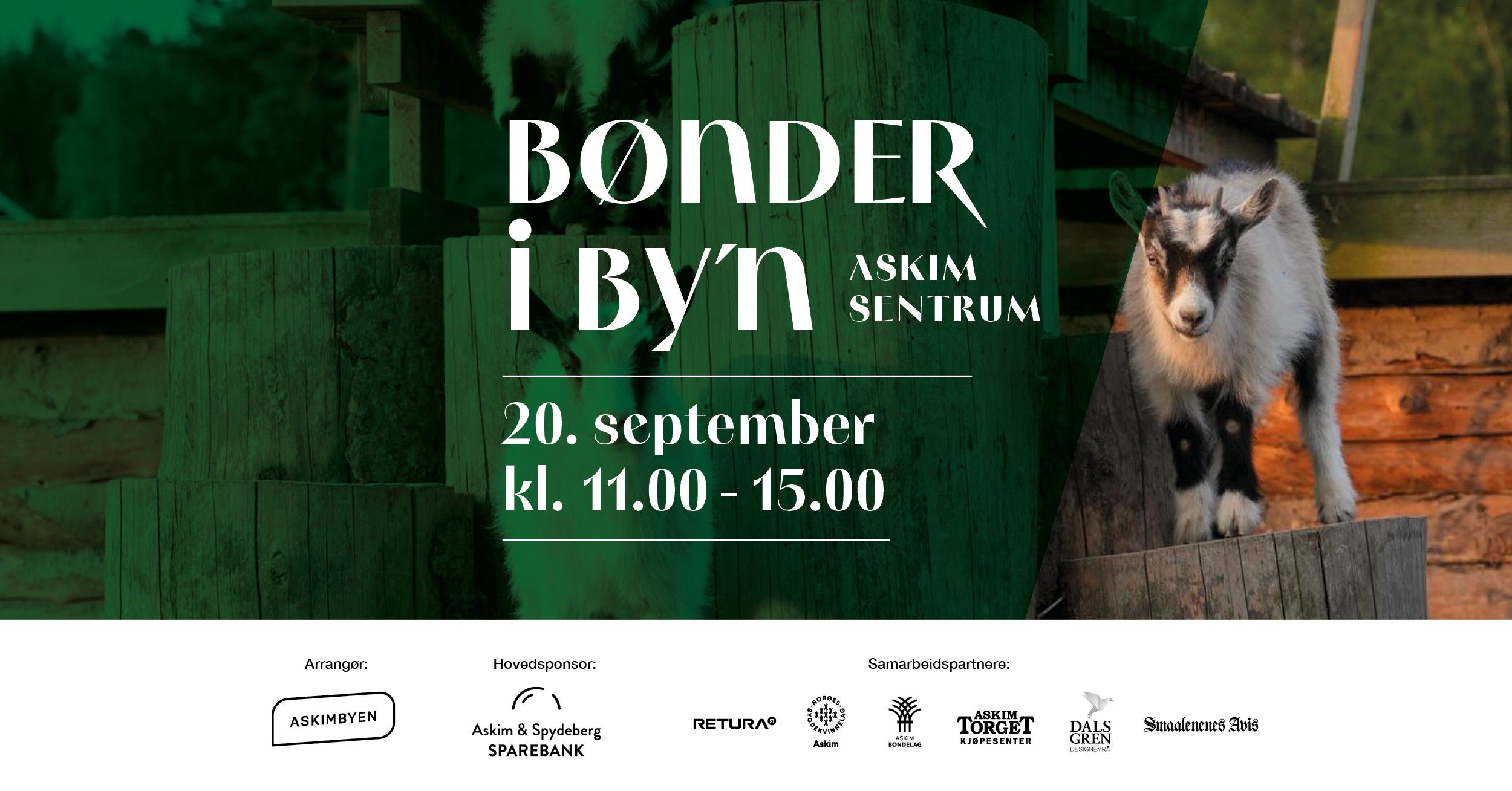 Plakat med bønder i byn