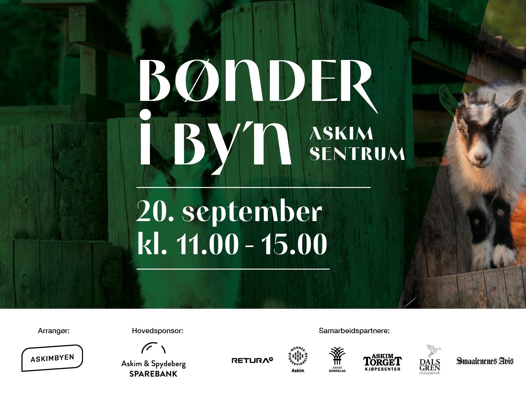 Plakat med bønder i byn