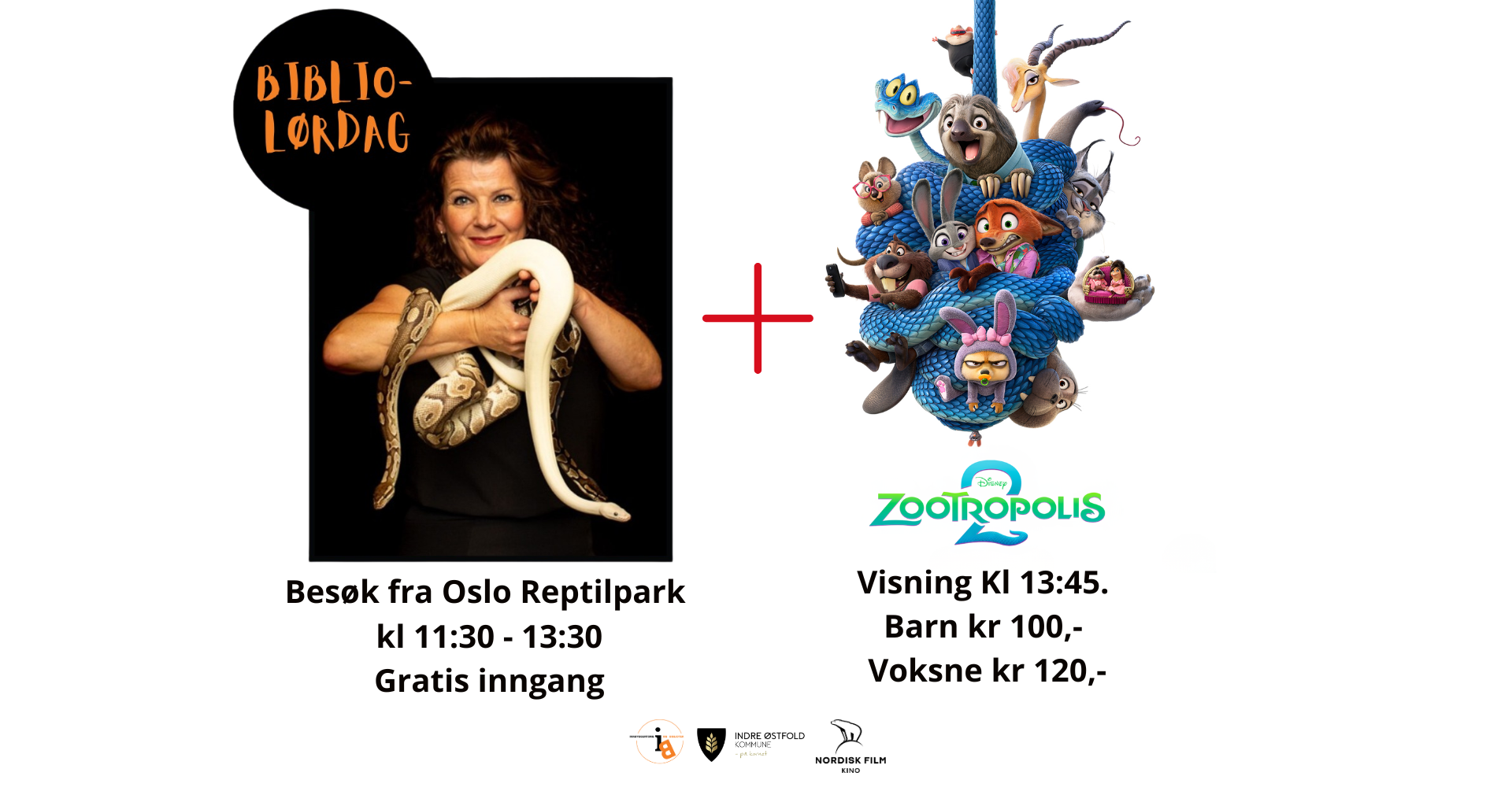 Dame med slange og filmplakat