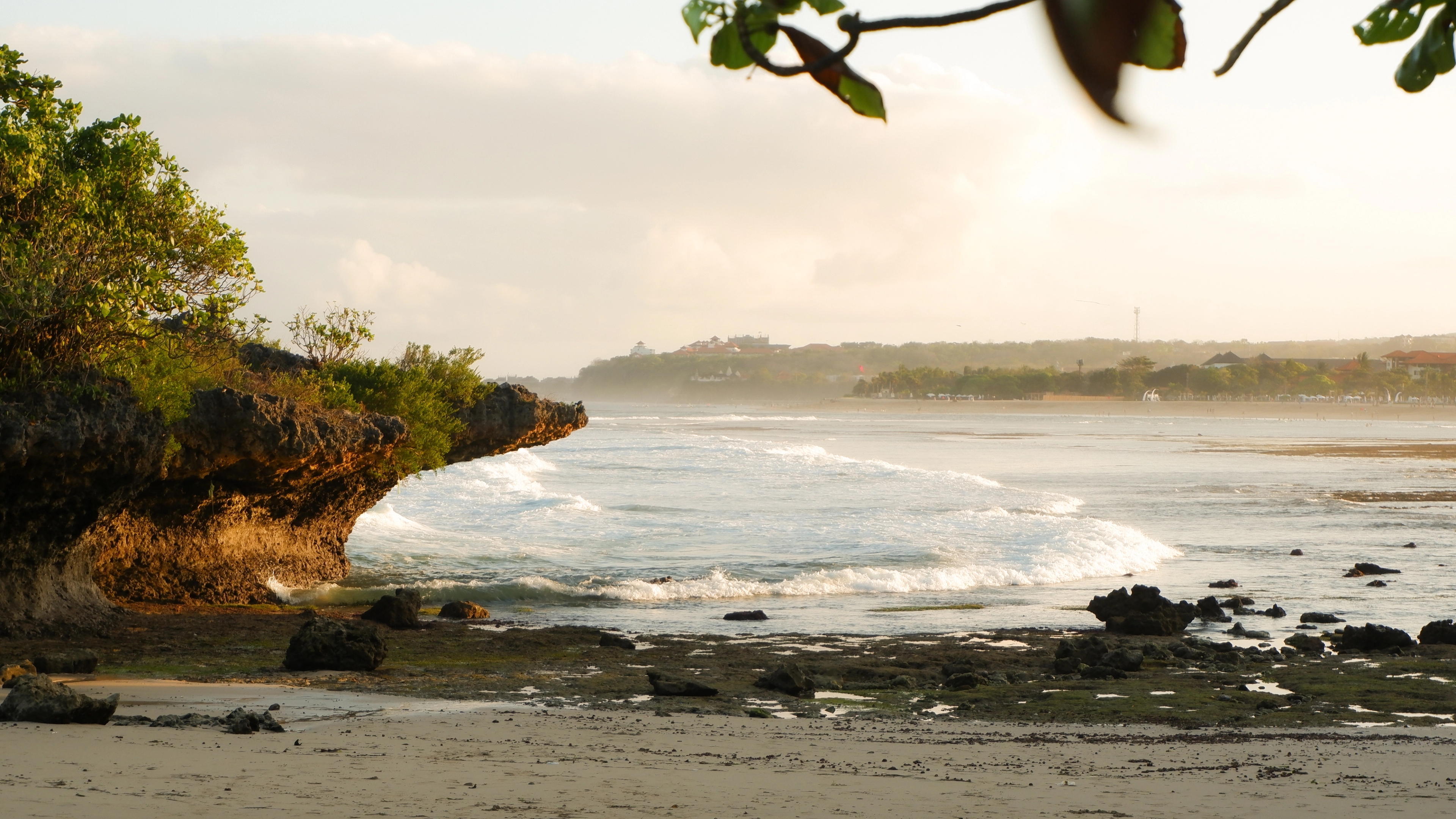 Picture from Nusa Dua Beach shows beautiful nature, ocean, waves