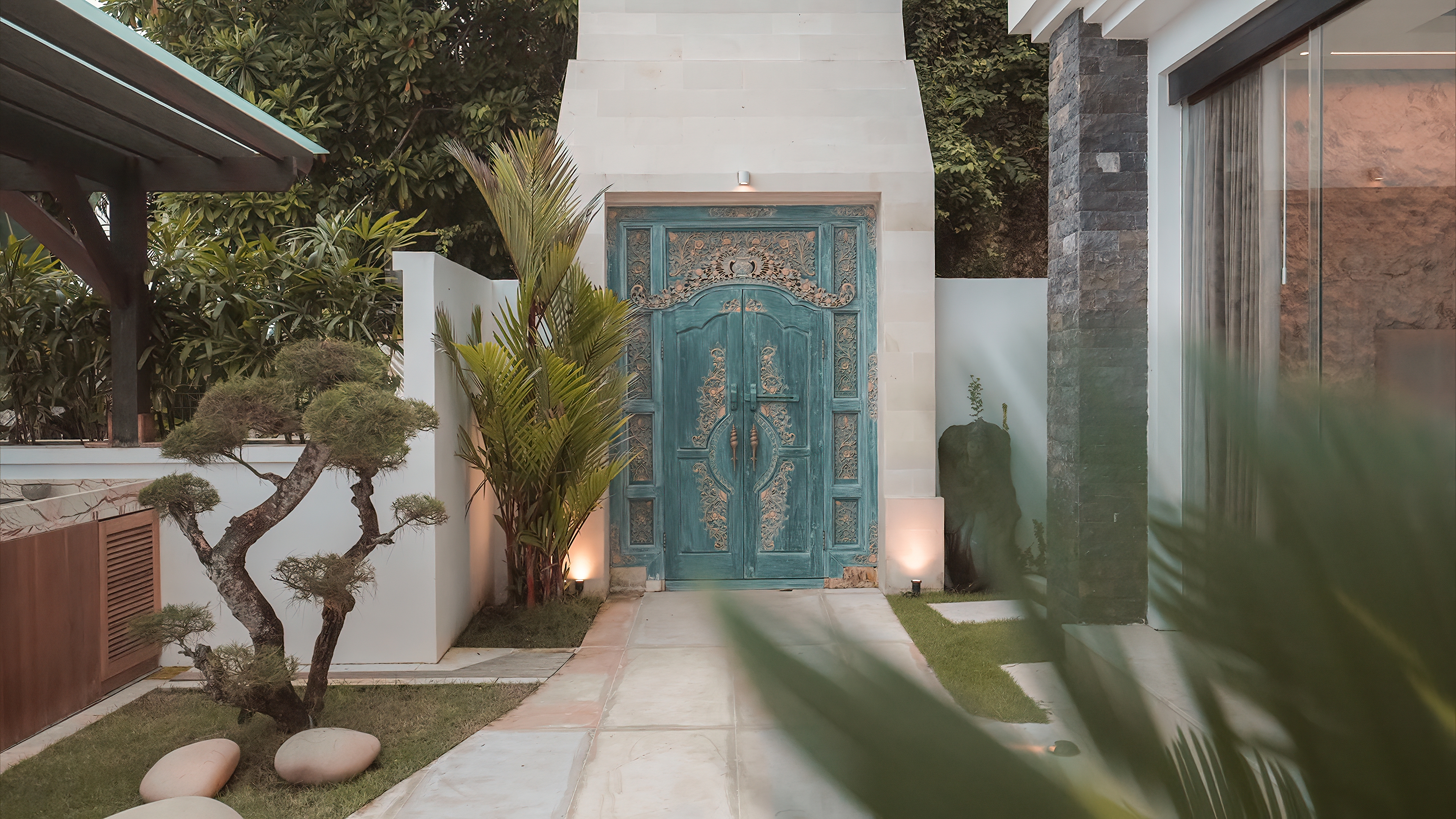 carved entry door image