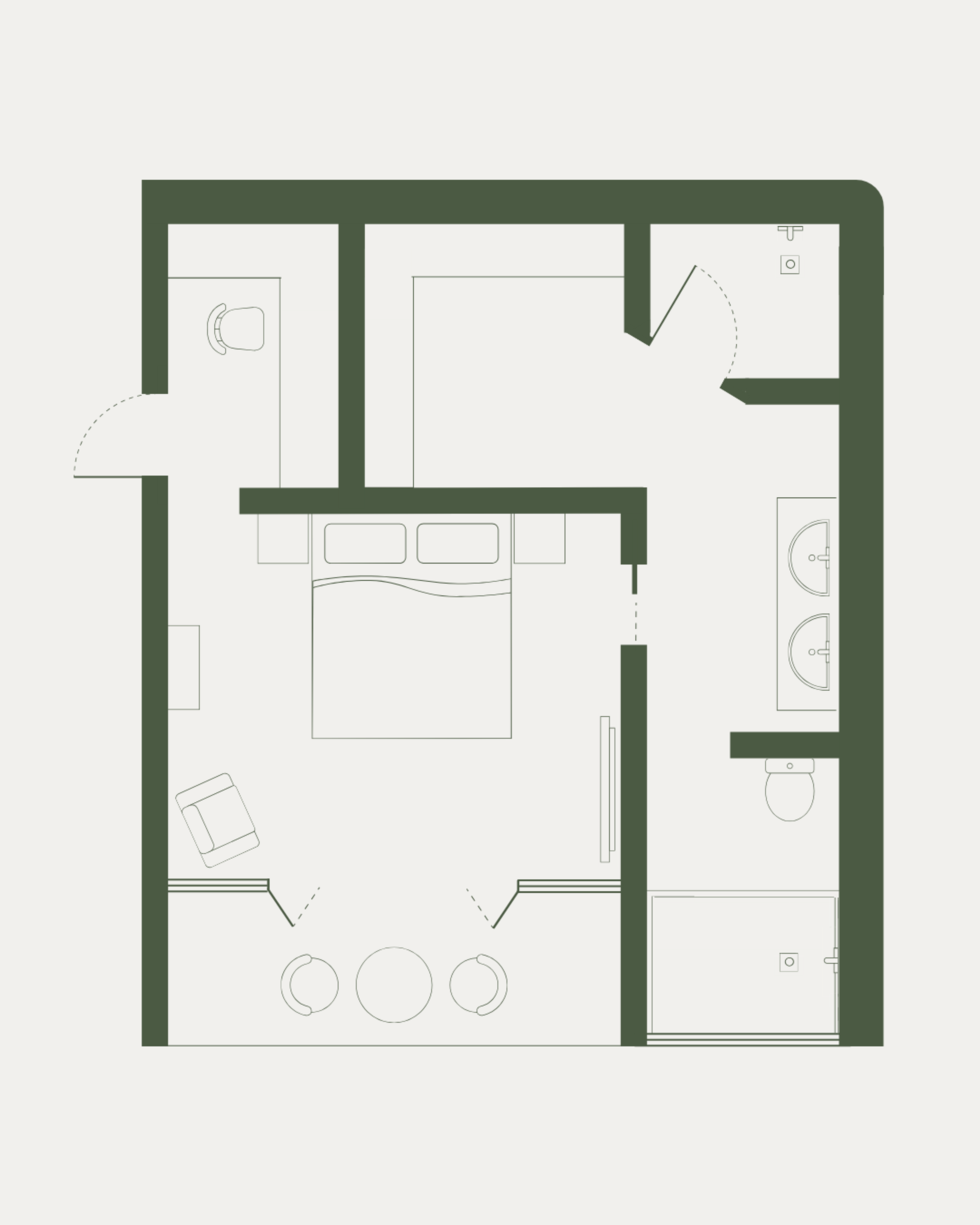 left wing master suite layout