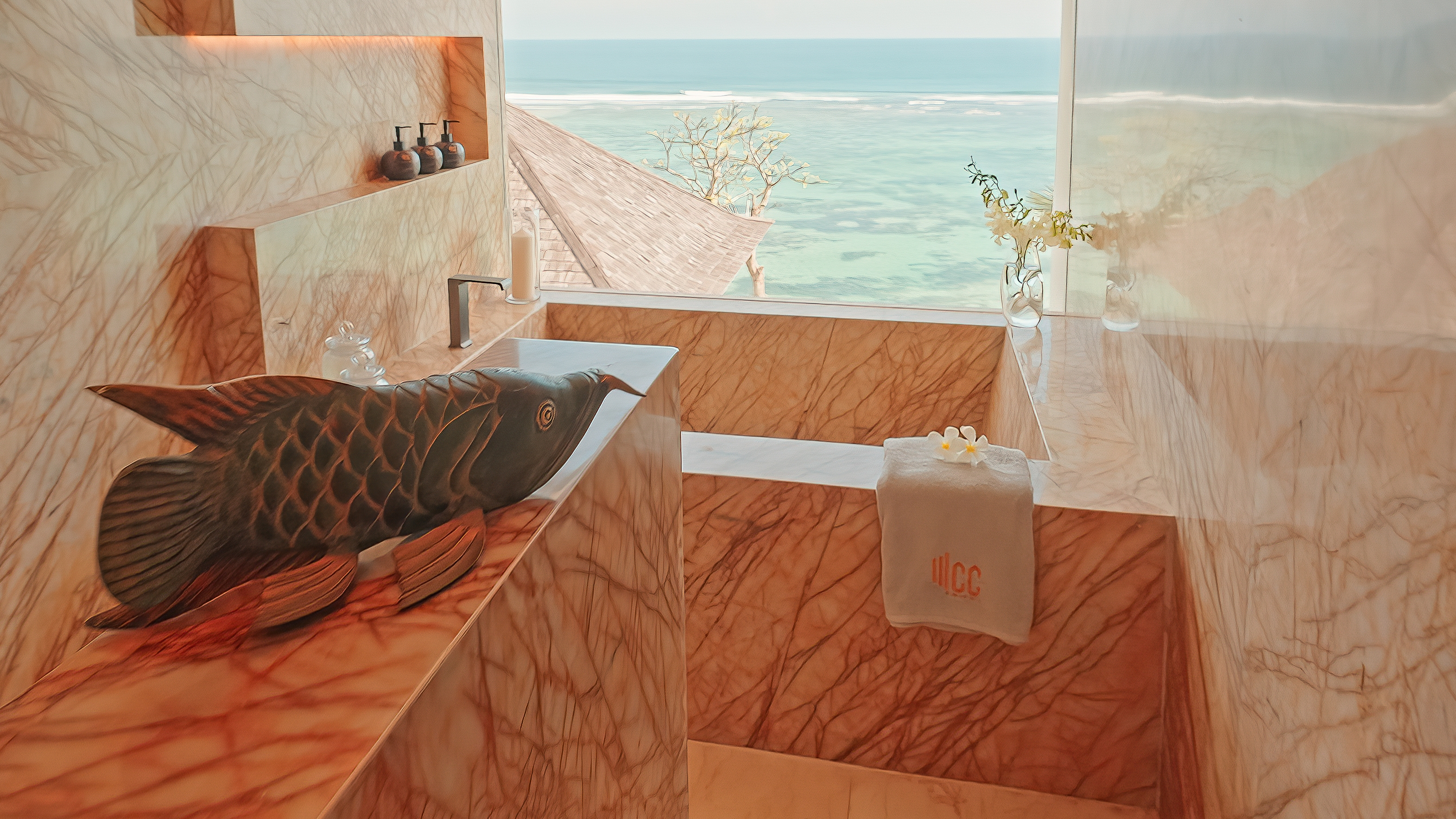 left wing master suite bathroom image