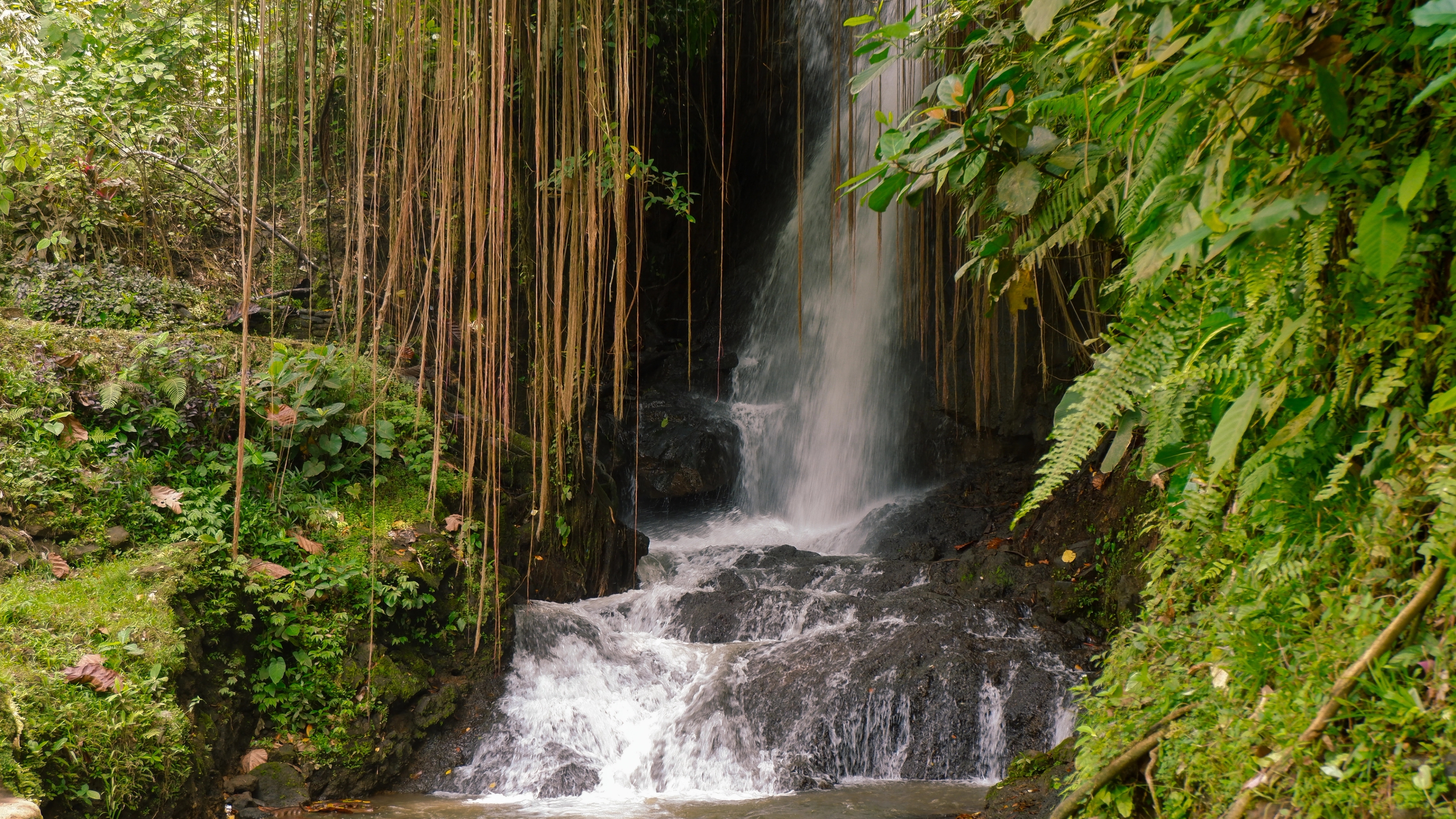 Image of beautiful waterfall in Ubud area