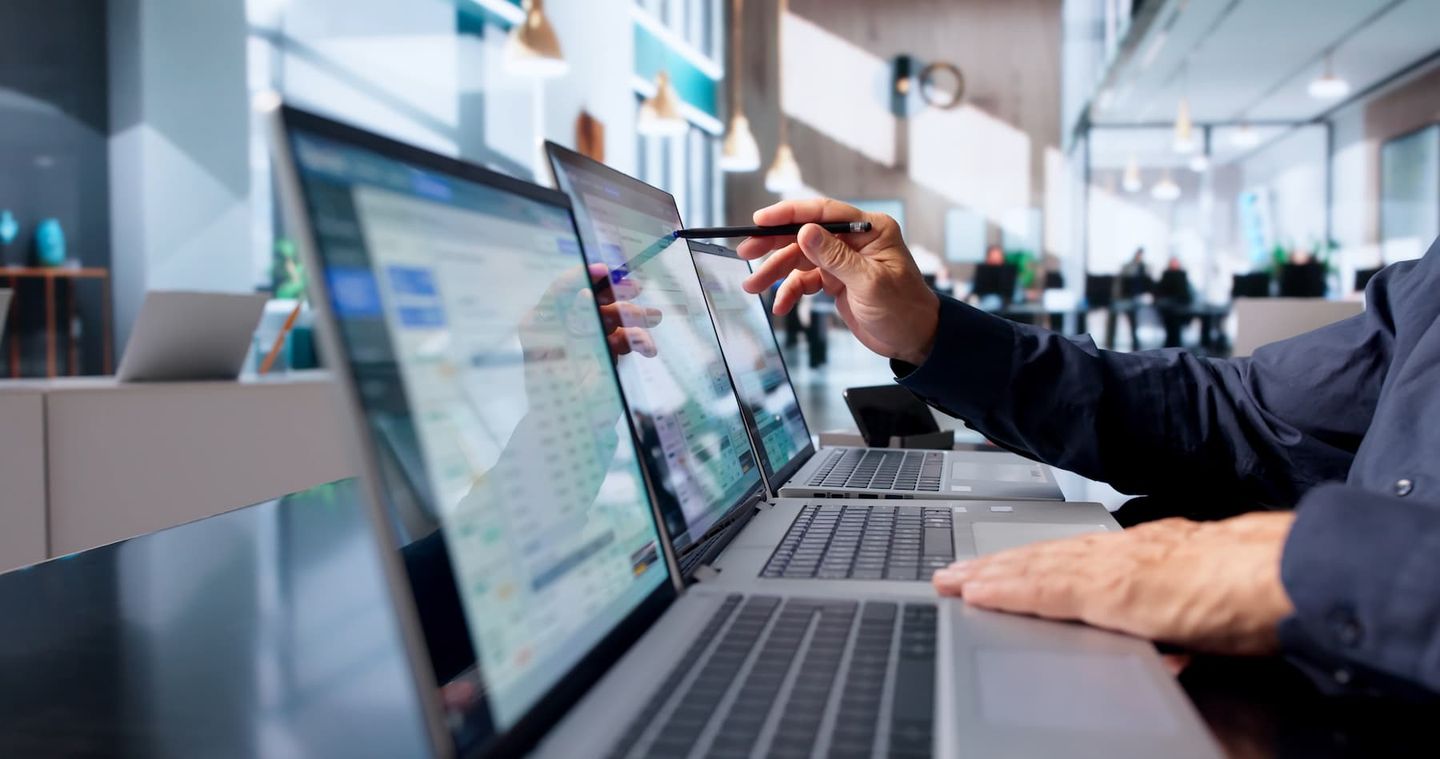 people working on a custom software
