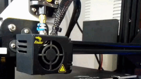 3d printing adiyogi with homemade pet filament gif